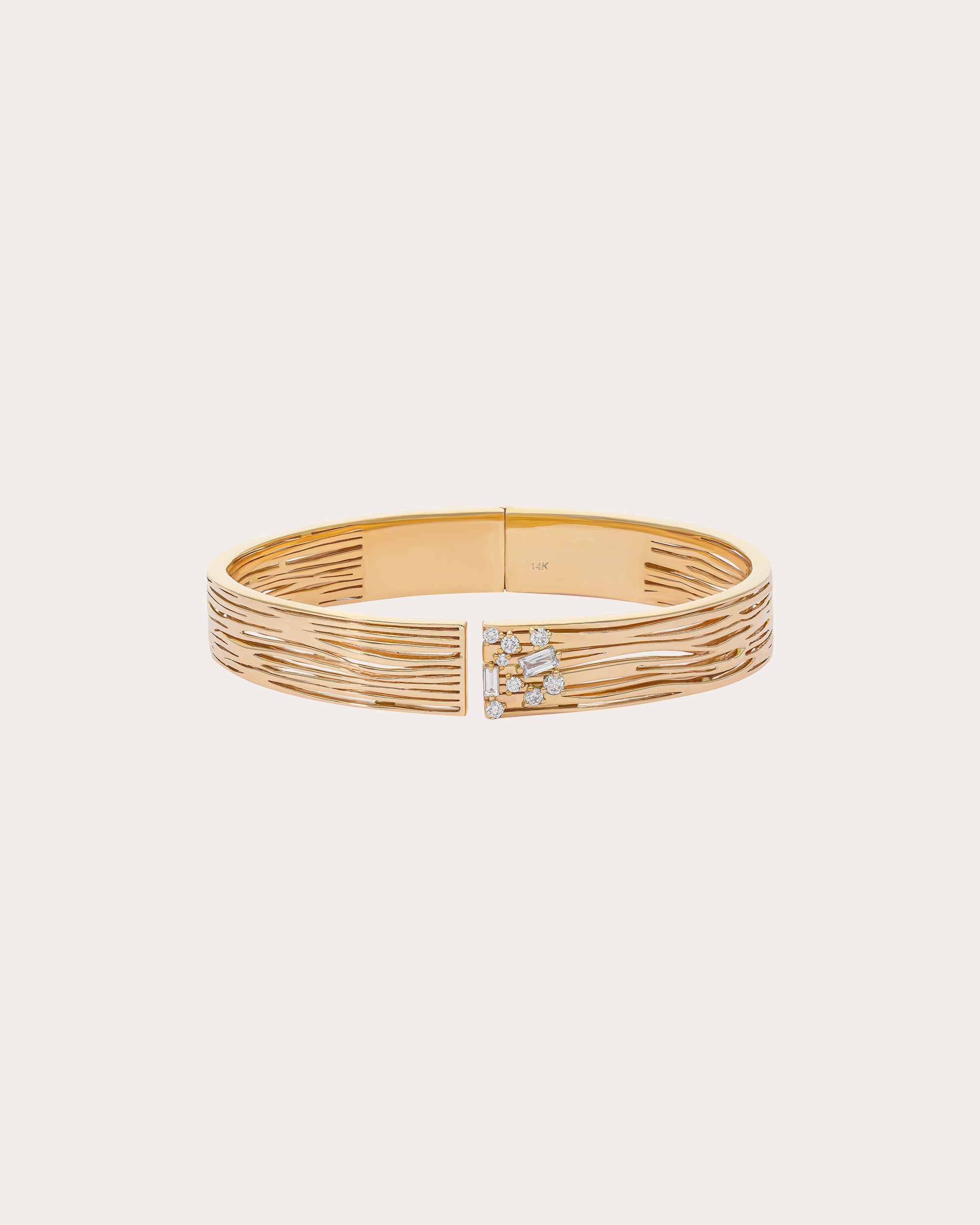 Diamond & 14k Gold Rivulet Soul Cuff Bracelet