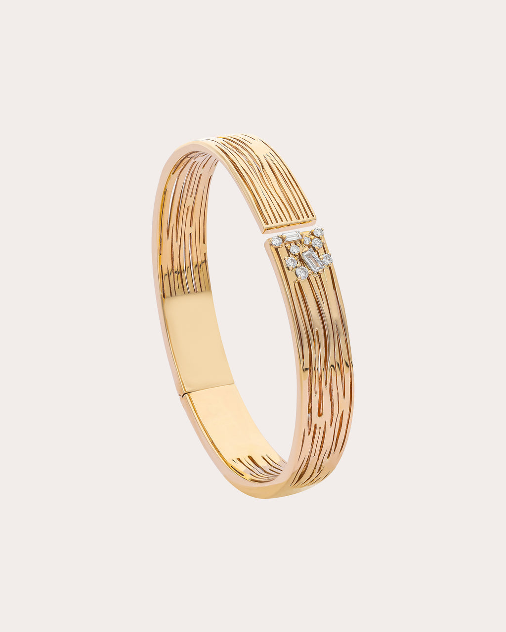 Diamond & 14k Gold Rivulet Soul Cuff Bracelet