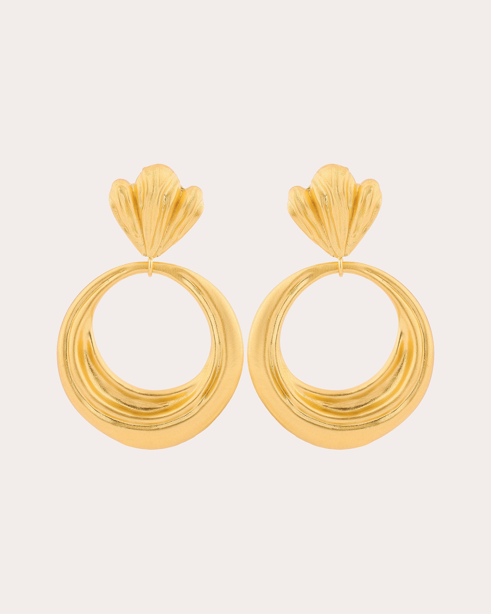 Large Rose Sand Drop Earrings