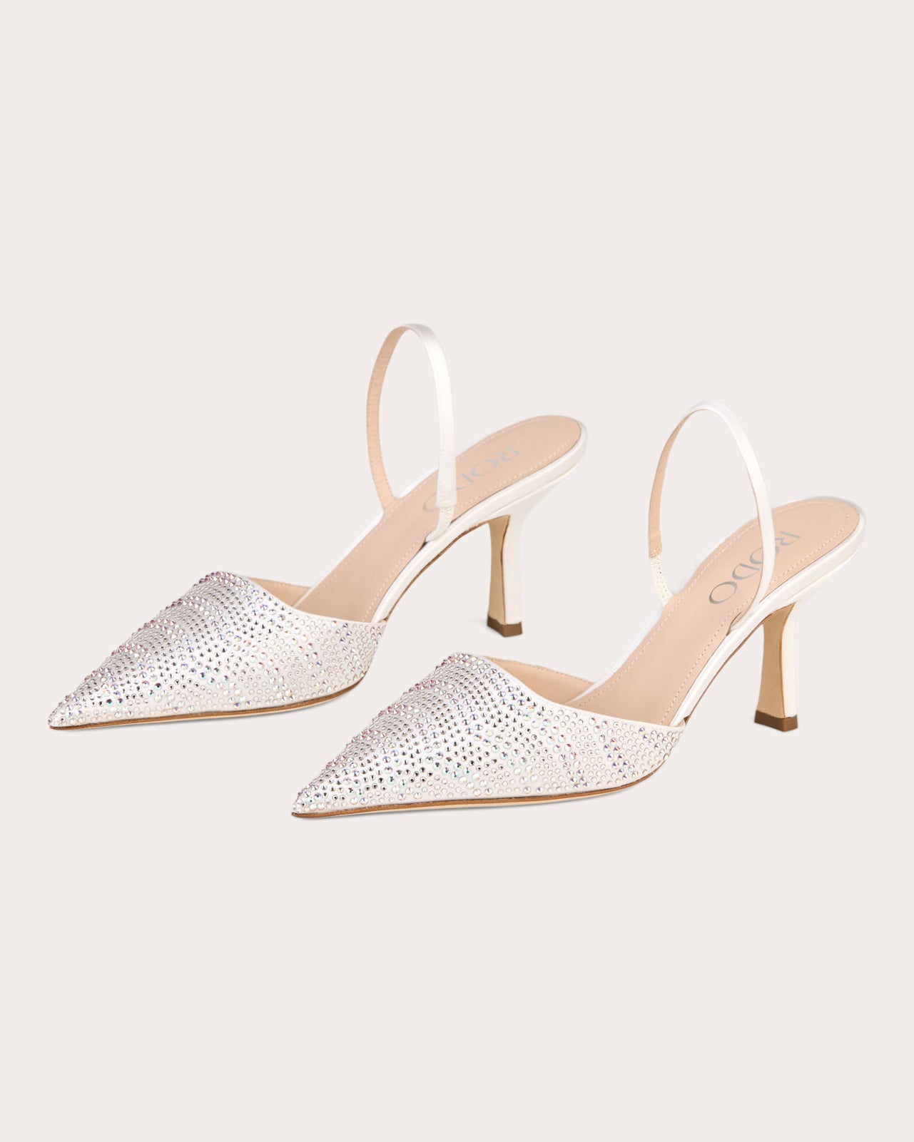 Assia 80 Embellished Satin Slingback
