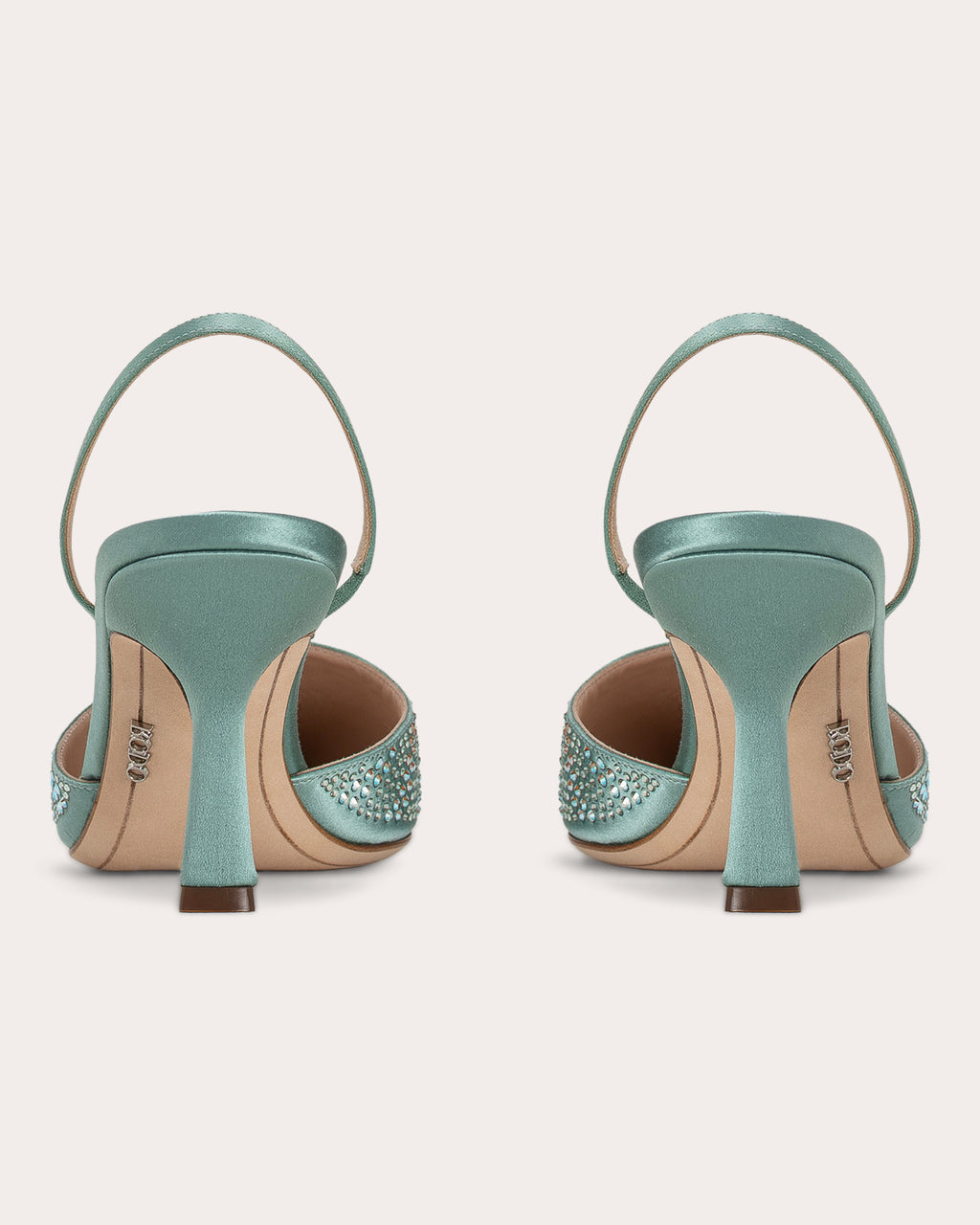 Assia 80 Embellished Satin Slingback