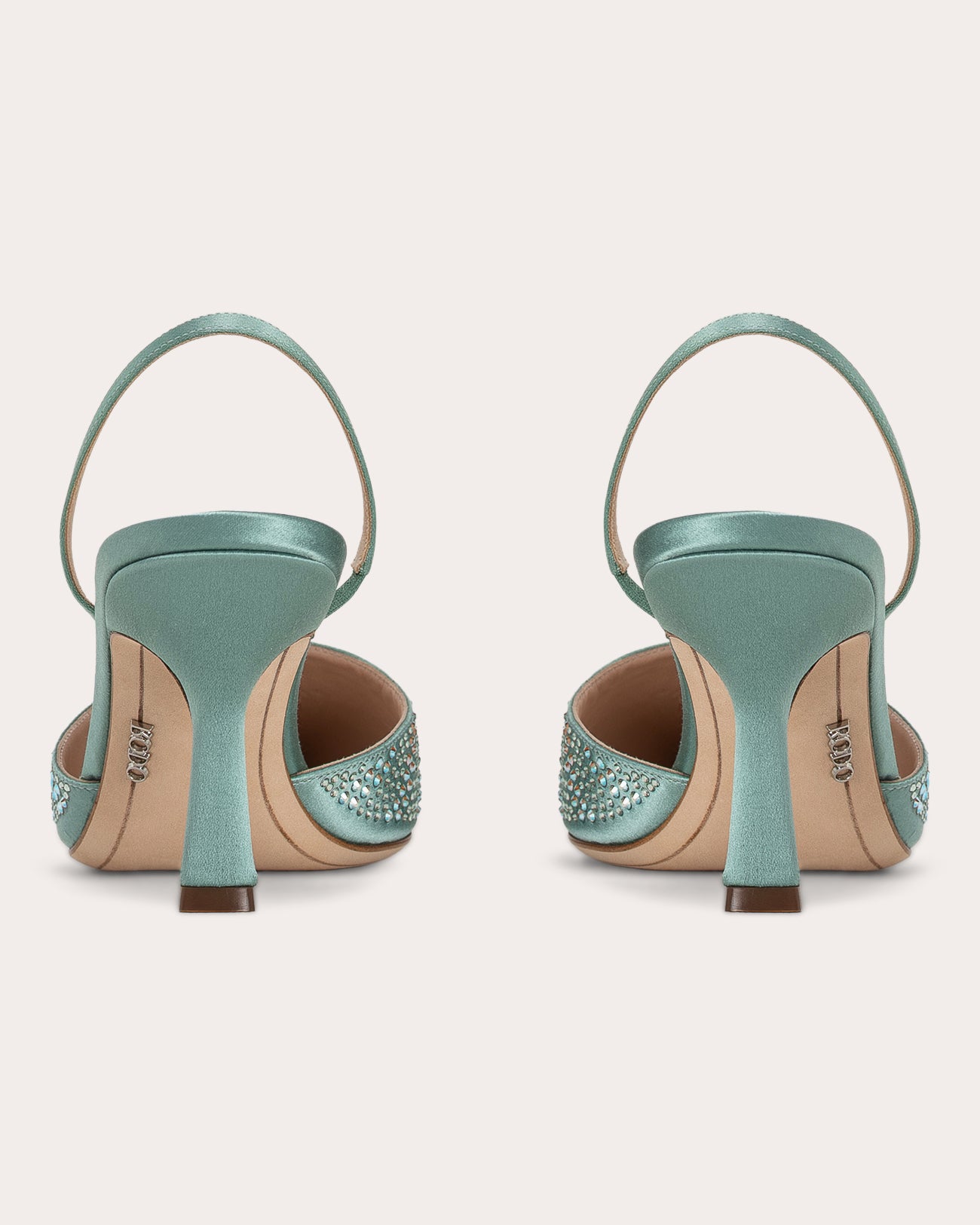 Assia 80 Embellished Satin Slingback