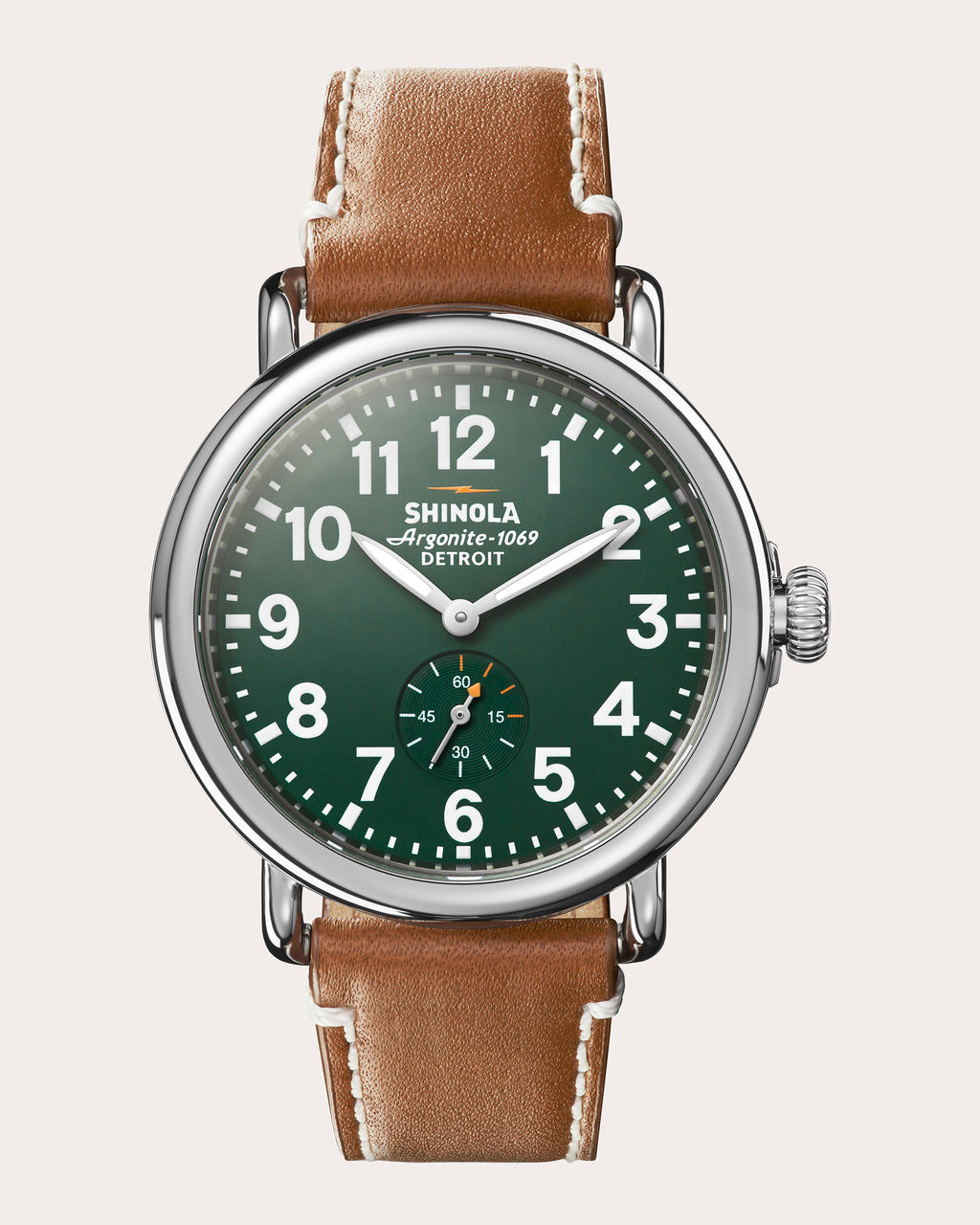 Men's Runwell 41mm Sub-Second Leather-Strap Watch
