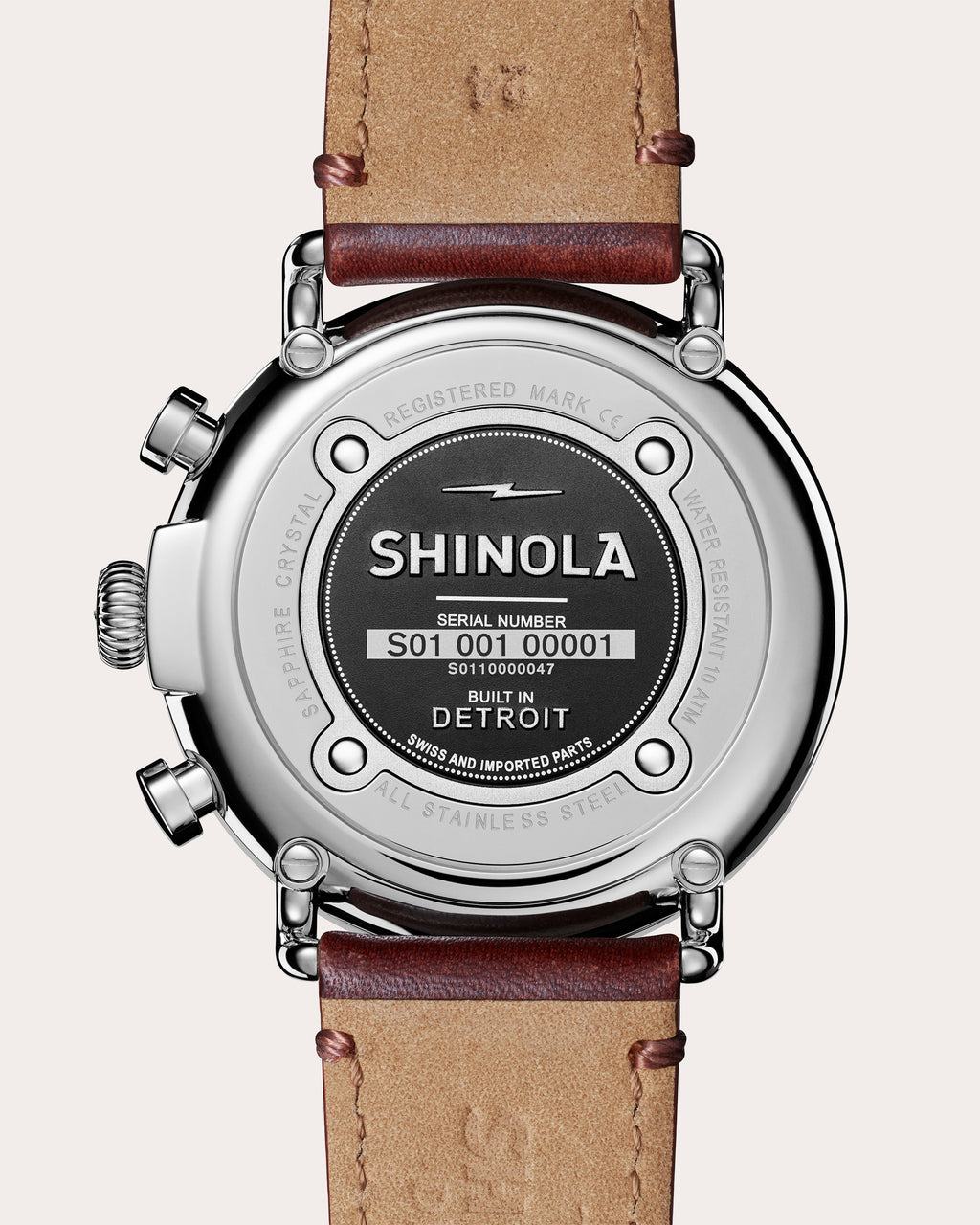Men's Runwell 47mm Two-Eye Chronograph Watch