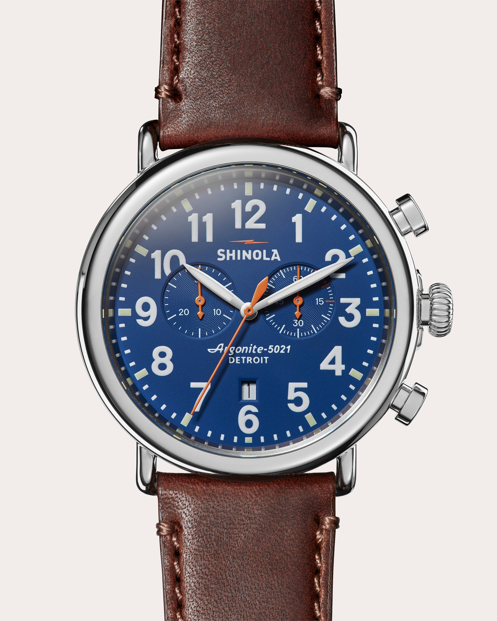Men's Runwell 47mm Two-Eye Chronograph Watch