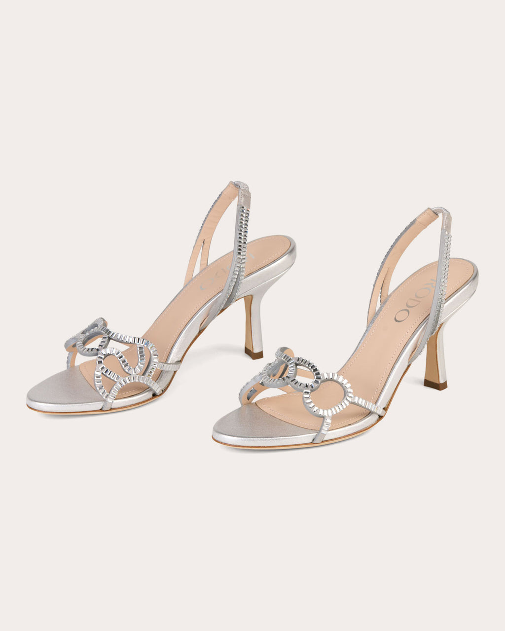 Pearle 75 Embellished Metallic Leather Slingback
