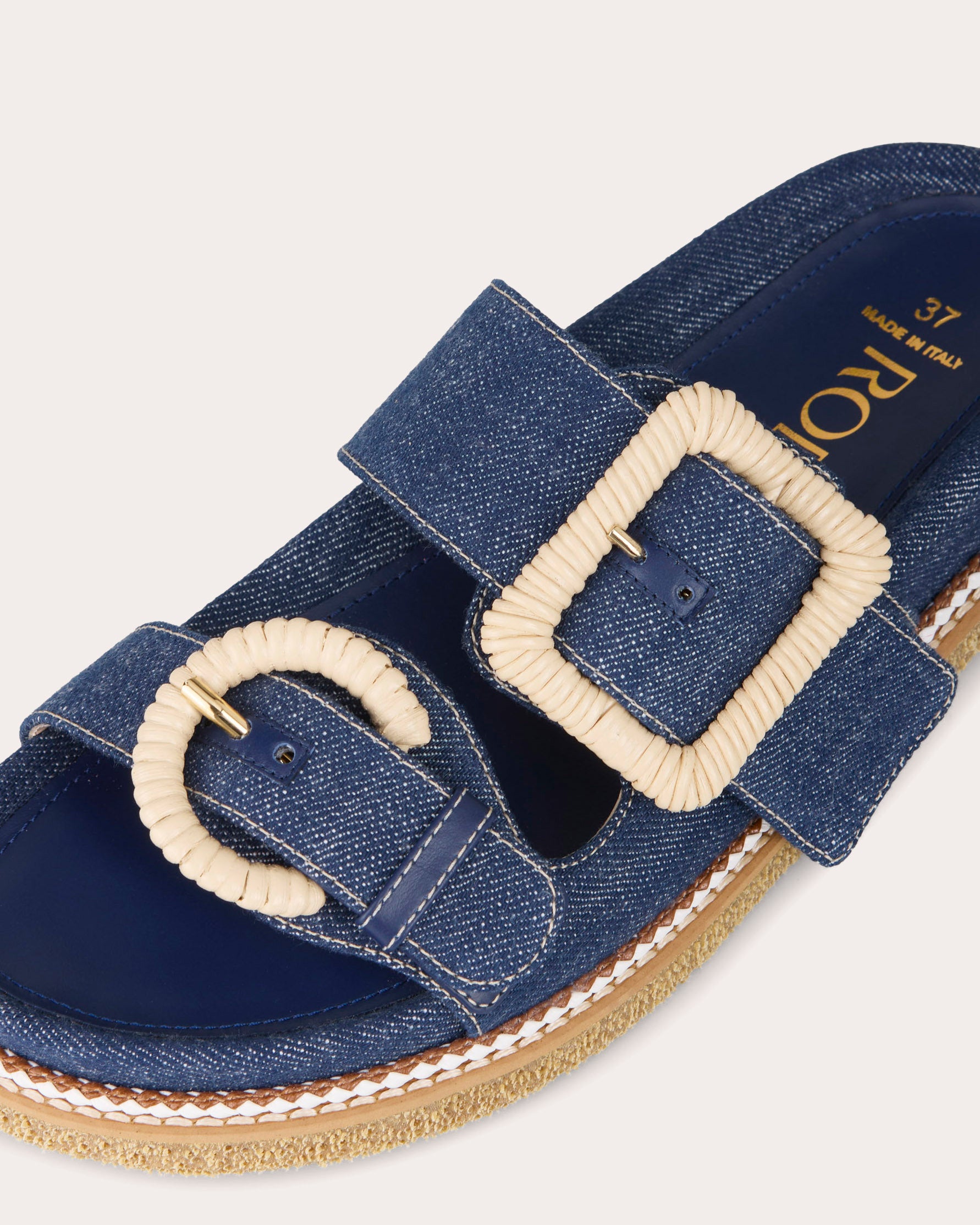 Robin Denim Wicker Buckle Sandal