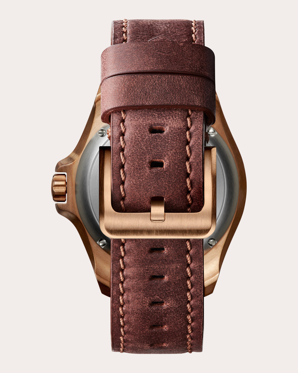 Men's Bronze Monster 43mm Leather-Strap Watch Set