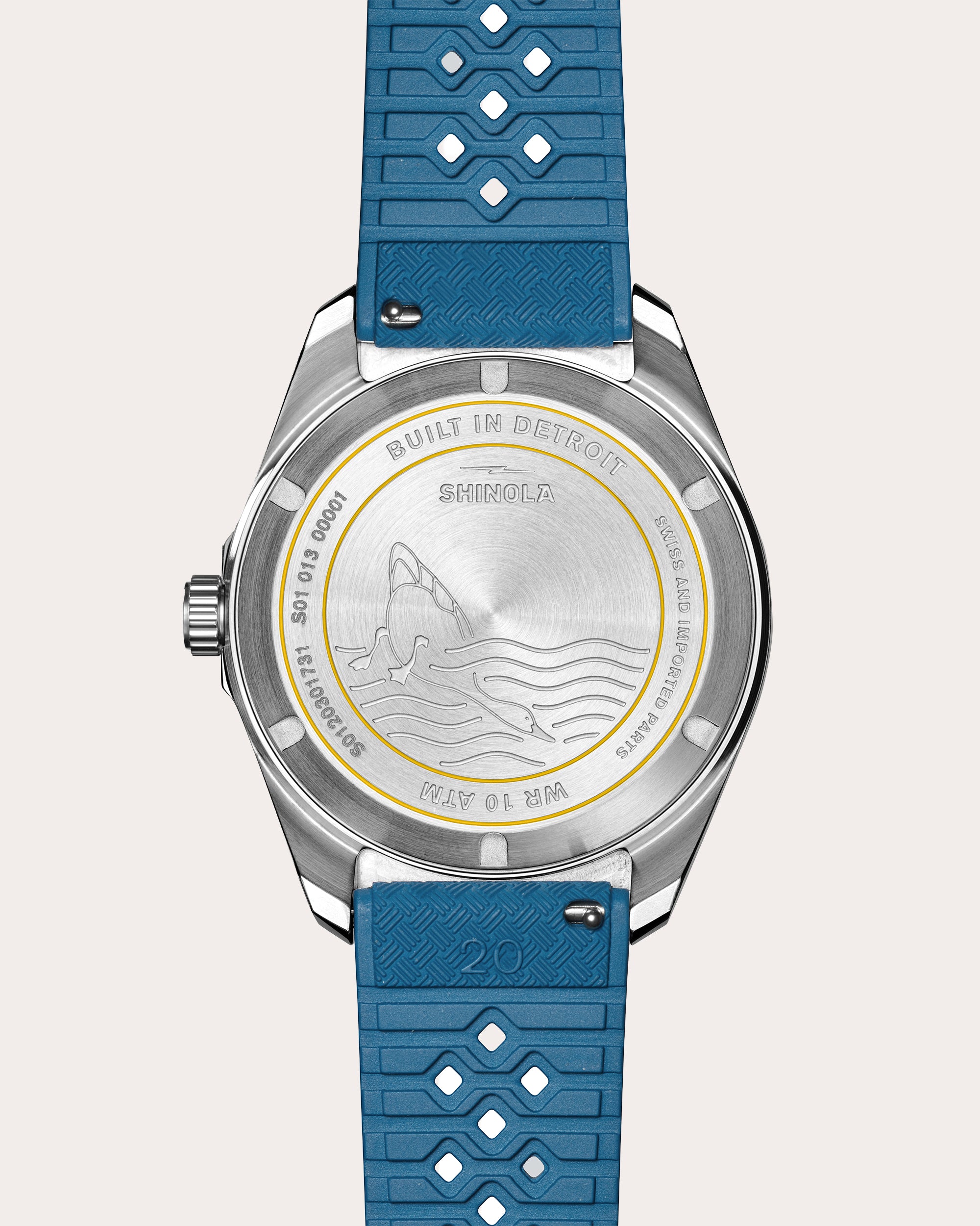 Men's Duck 40mm Rubber-Strap Watch