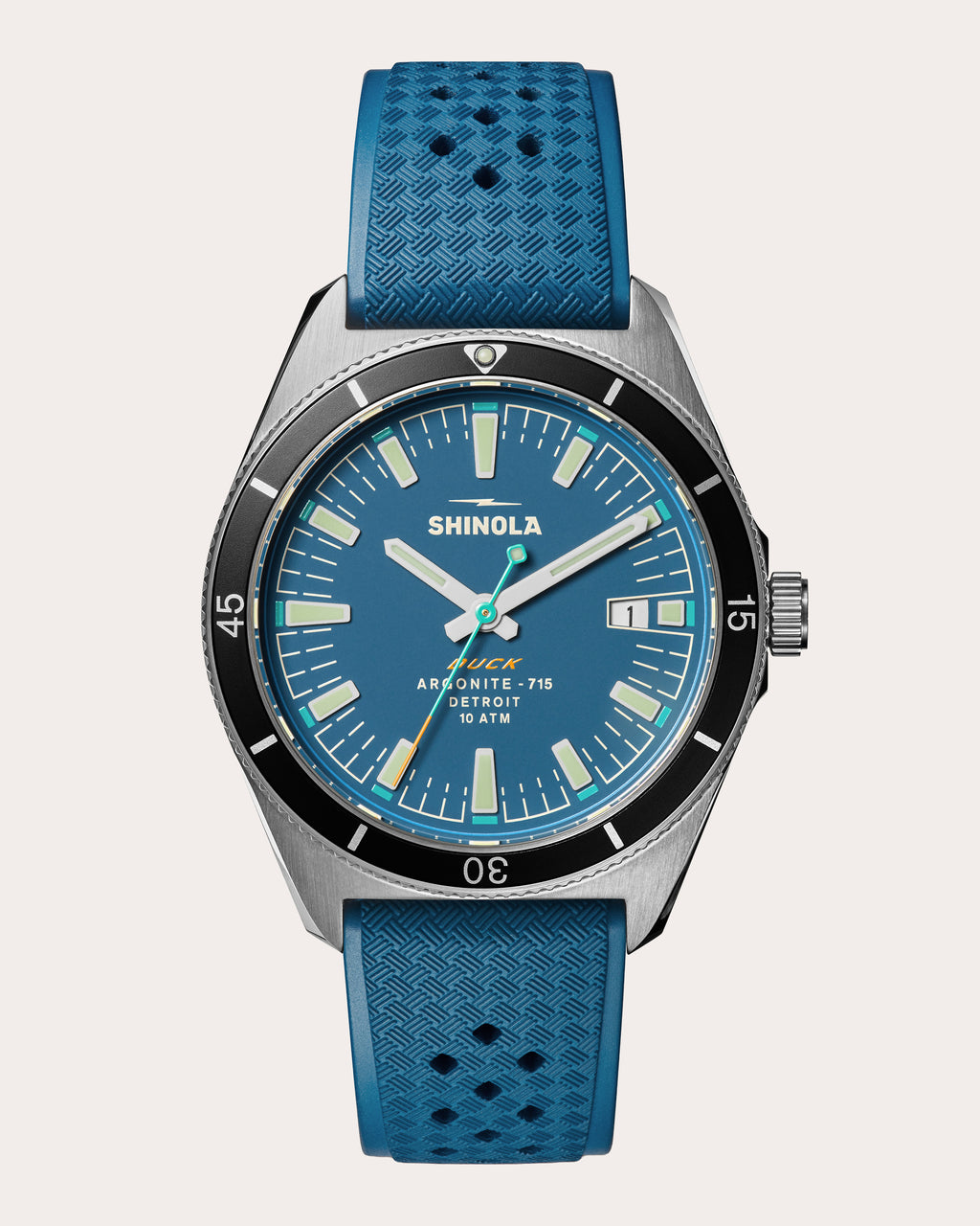 Men's Duck 40mm Rubber-Strap Watch