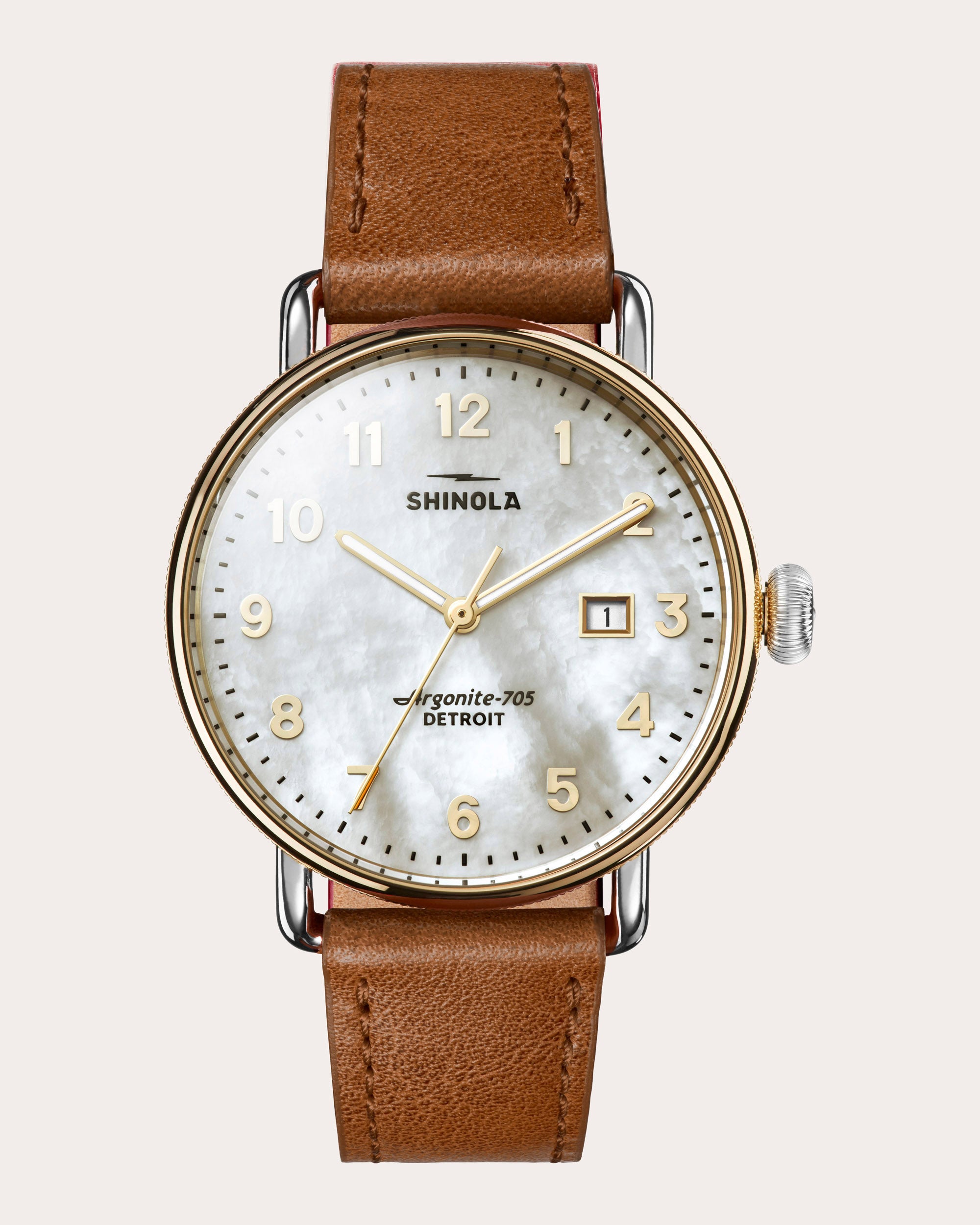 Mother of Pearl Canfield 38mm Leather Watch