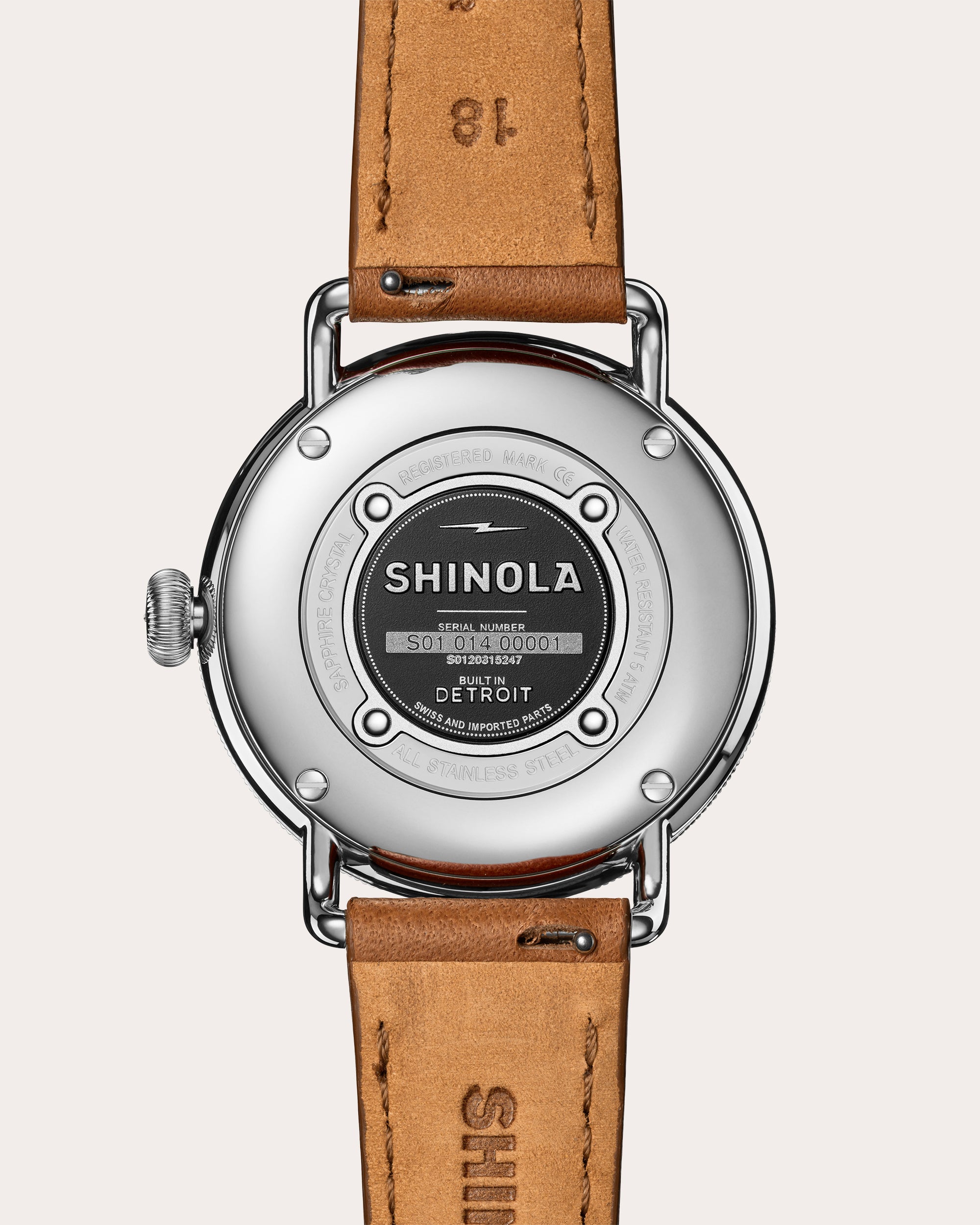 Canfield 38mm Leather-Strap Watch