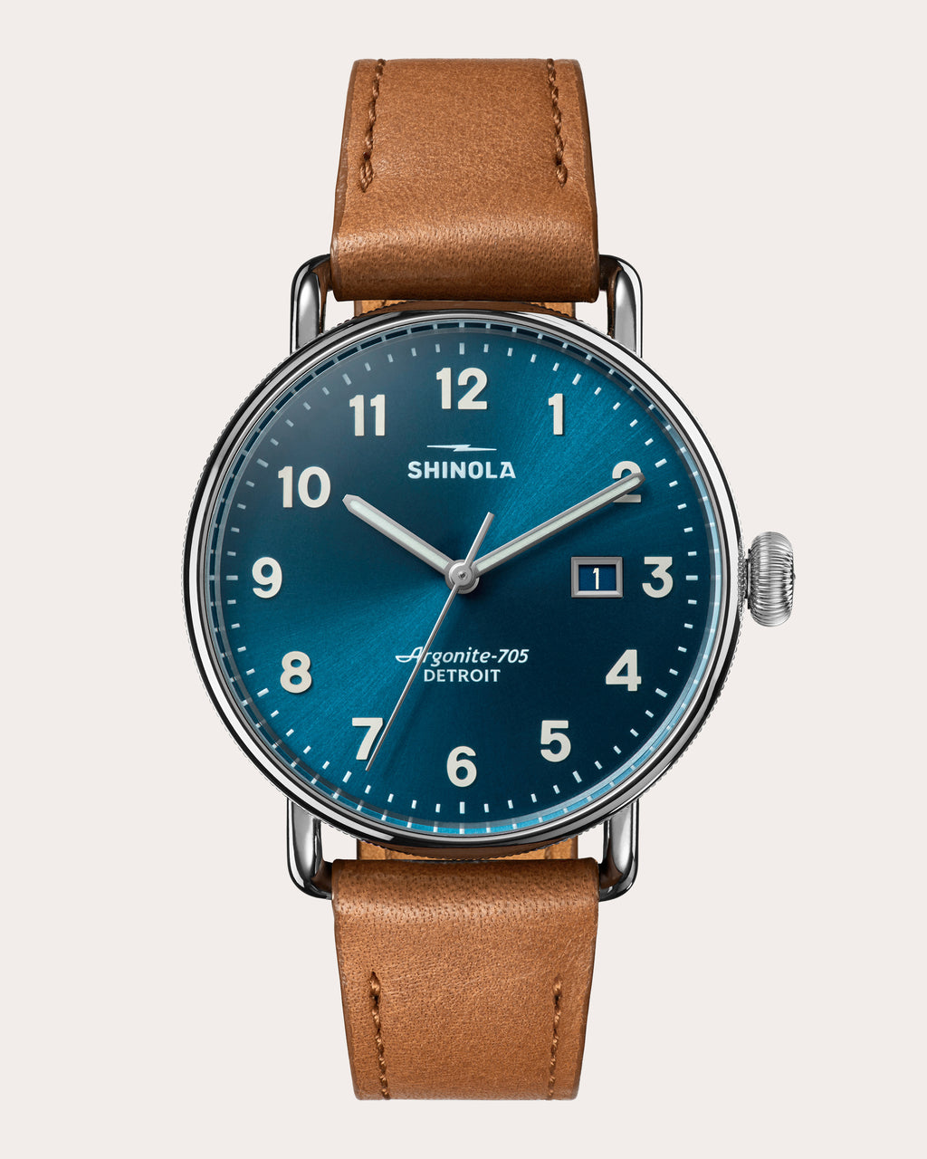 Canfield 38mm Leather-Strap Watch