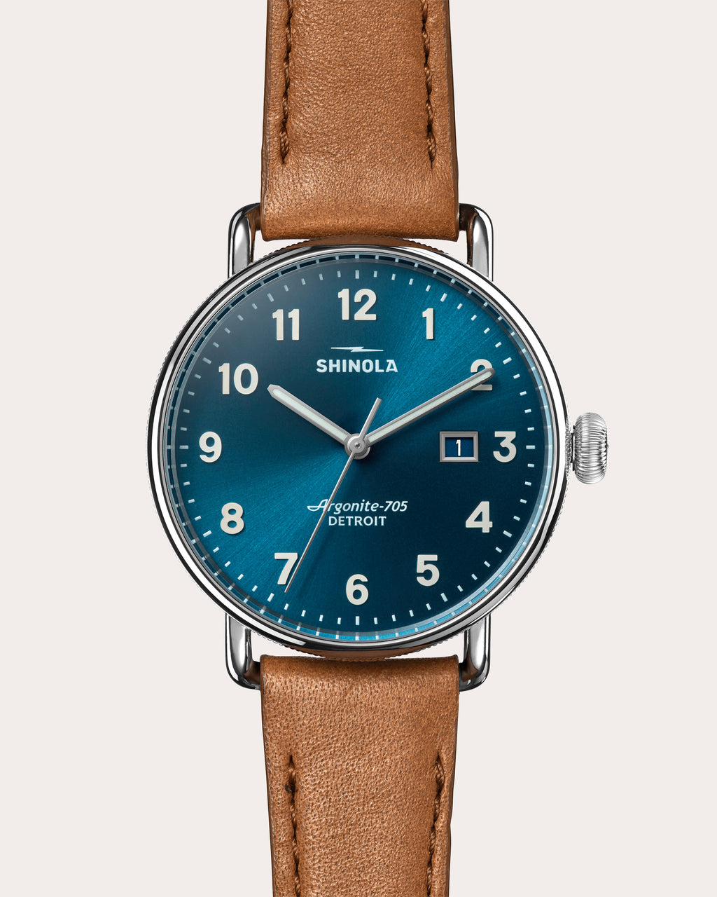 Canfield 38mm Leather-Strap Watch