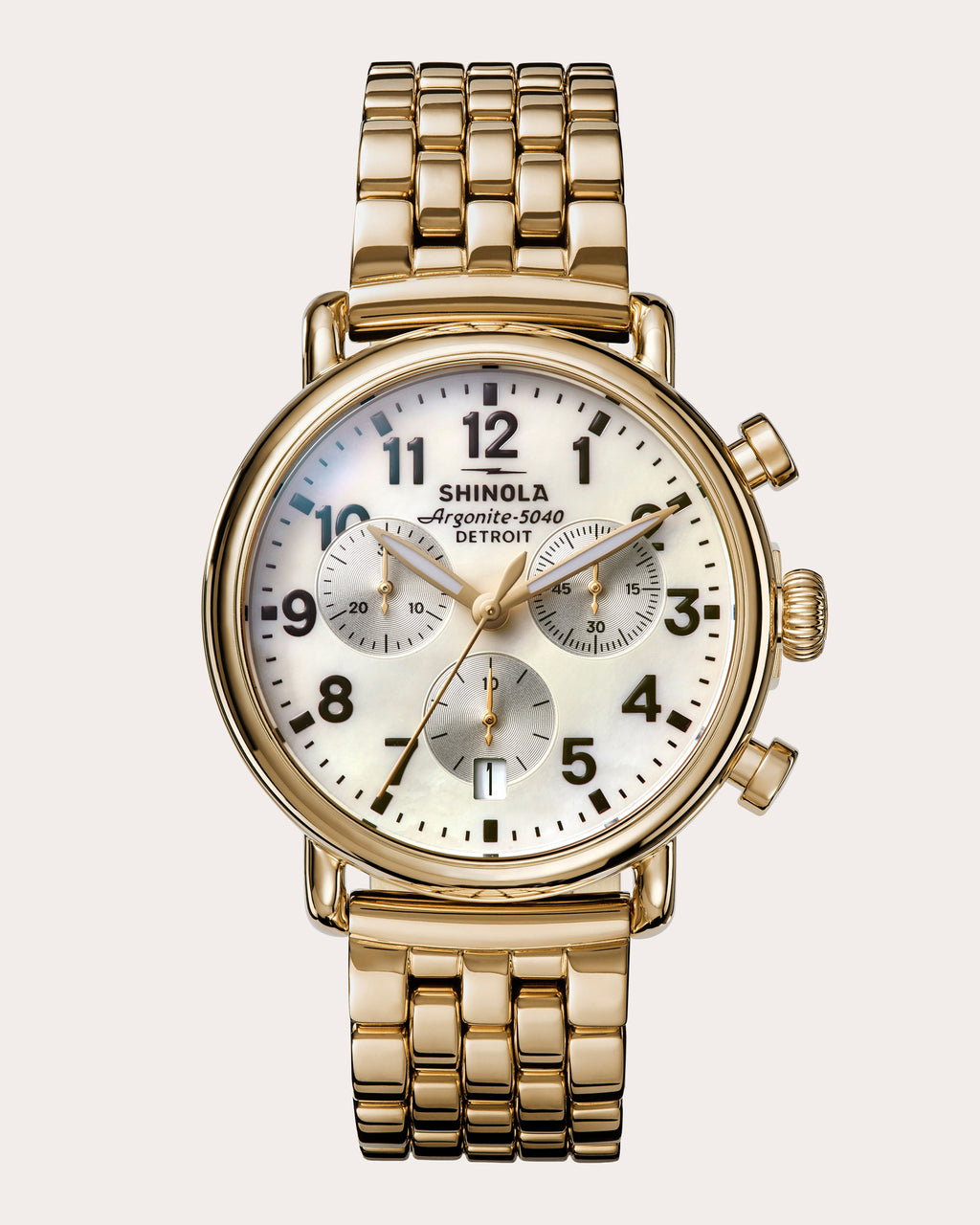 Runwell 37mm Three-Eye Chronograph Watch