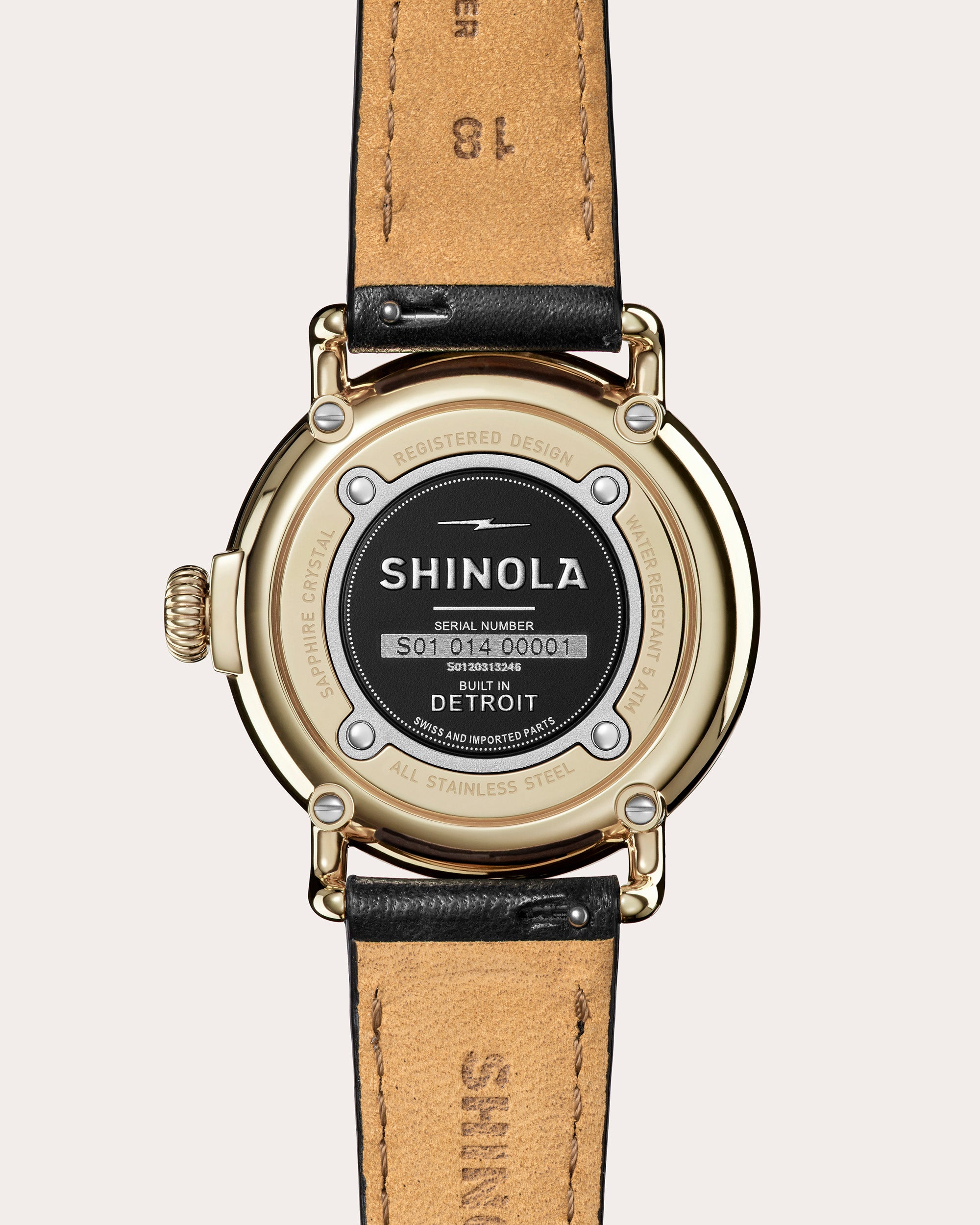 Runwell 36mm Leather-Strap Watch
