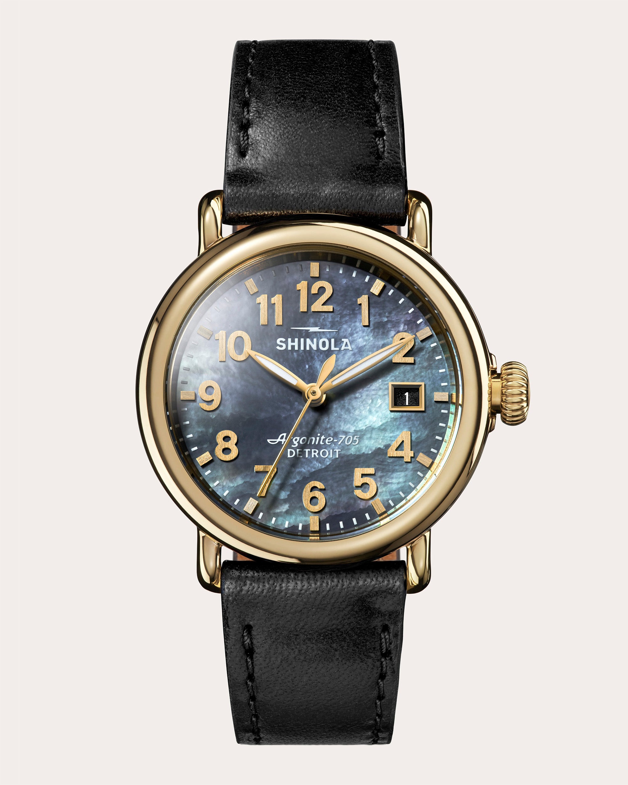 Runwell 36mm Leather-Strap Watch