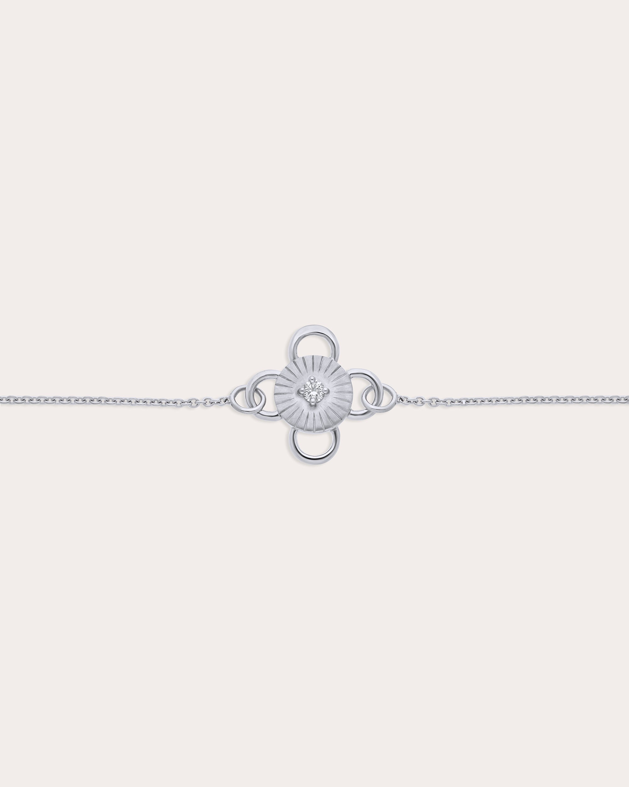 Diamond & 18k White Gold Baby Bolt Bracelet