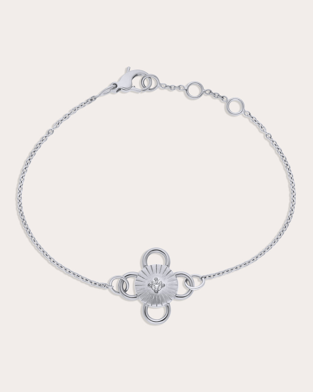 Diamond & 18k White Gold Baby Bolt Bracelet