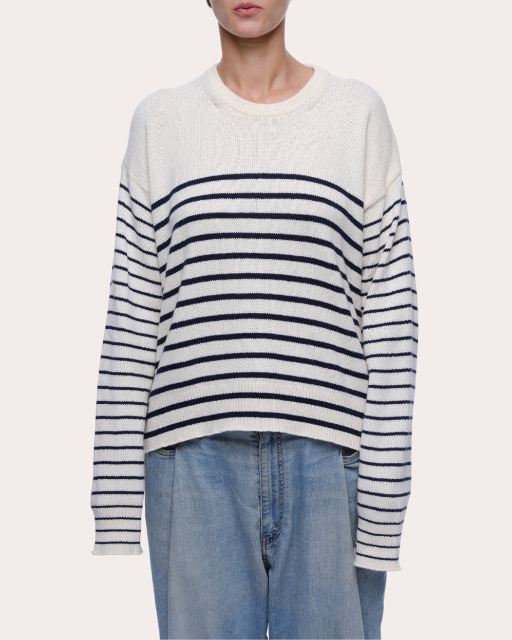 Nic Stripe Cotton Cashmere Sweater