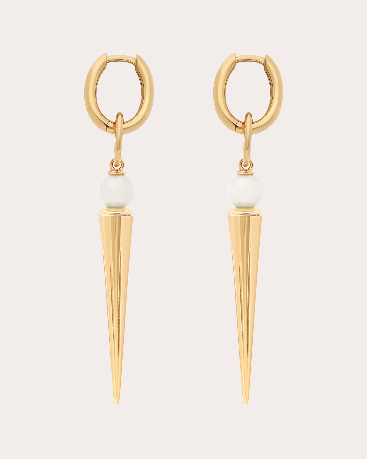 Pearl & 18k Gold Pampille Spike Drop Earrings