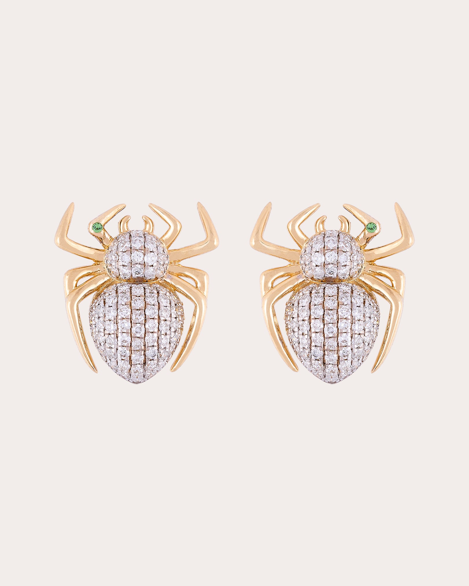 Diamond & 18k Gold Lola Spider Stud Earrings