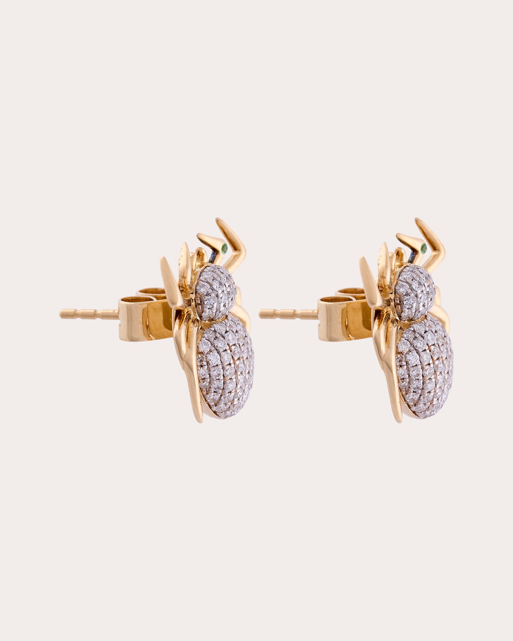 Diamond & 18k Gold Lola Spider Stud Earrings