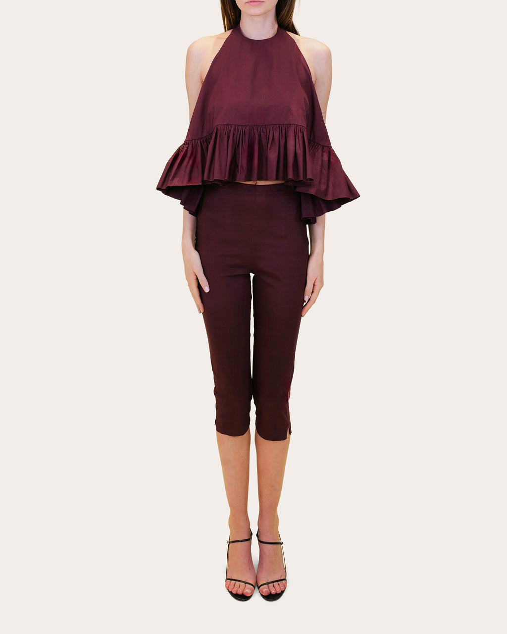 Winston Poplin High-Low Halter Top