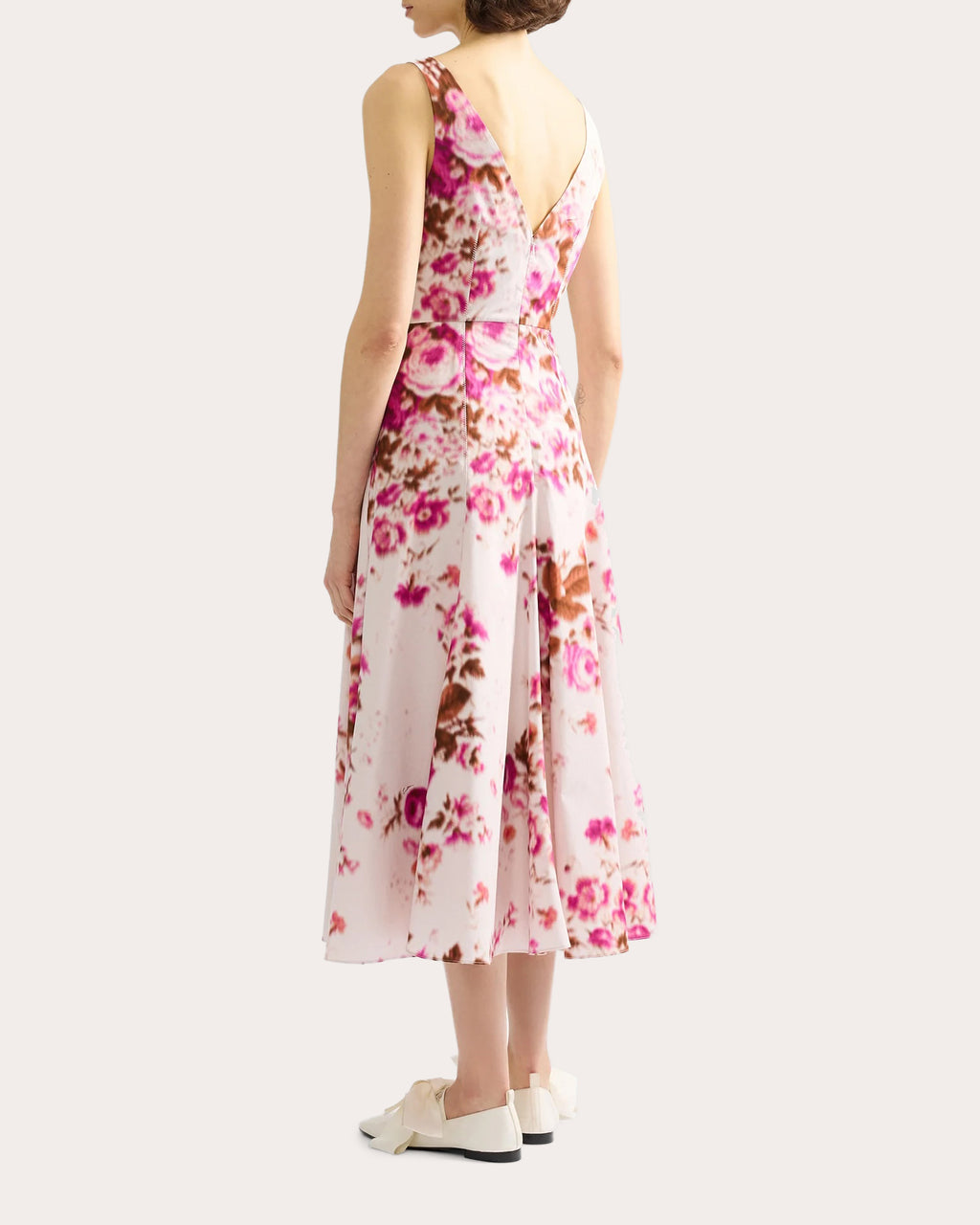 Floral Cotton Fit & Flare Midi Dress