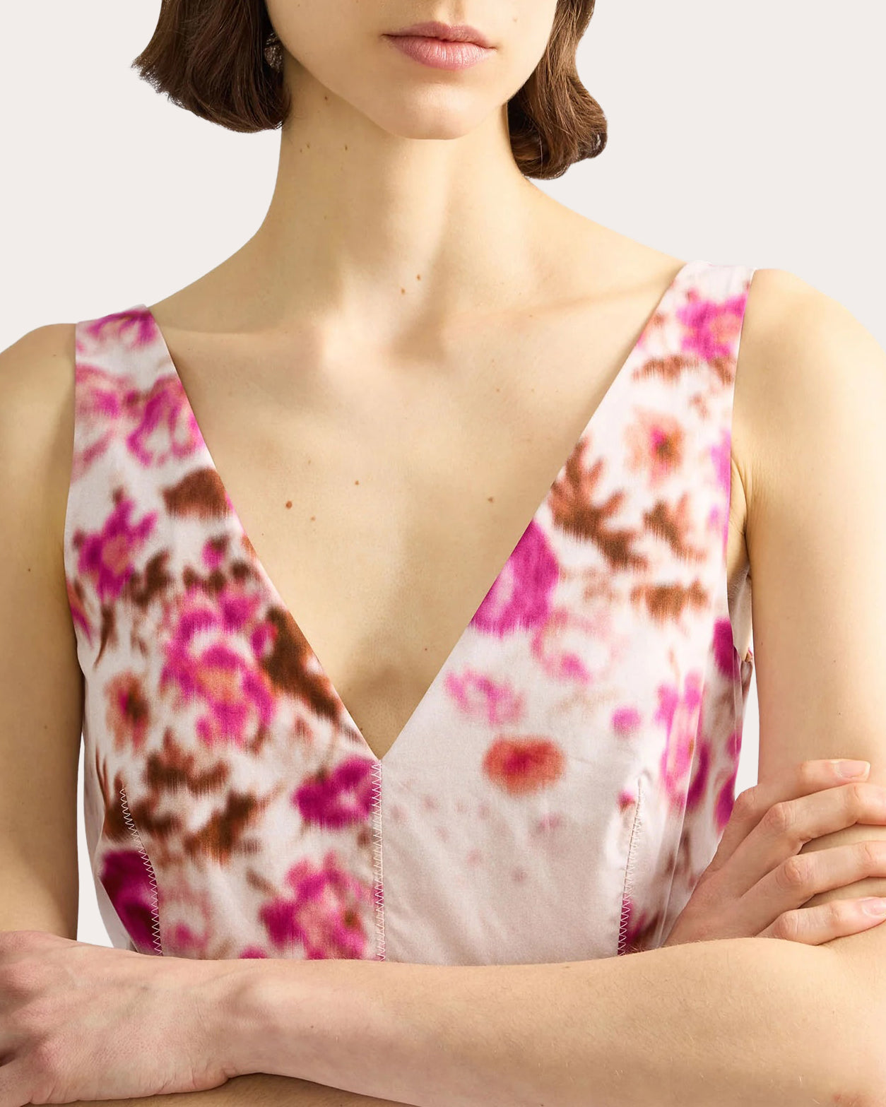 Floral Cotton Fit & Flare Midi Dress
