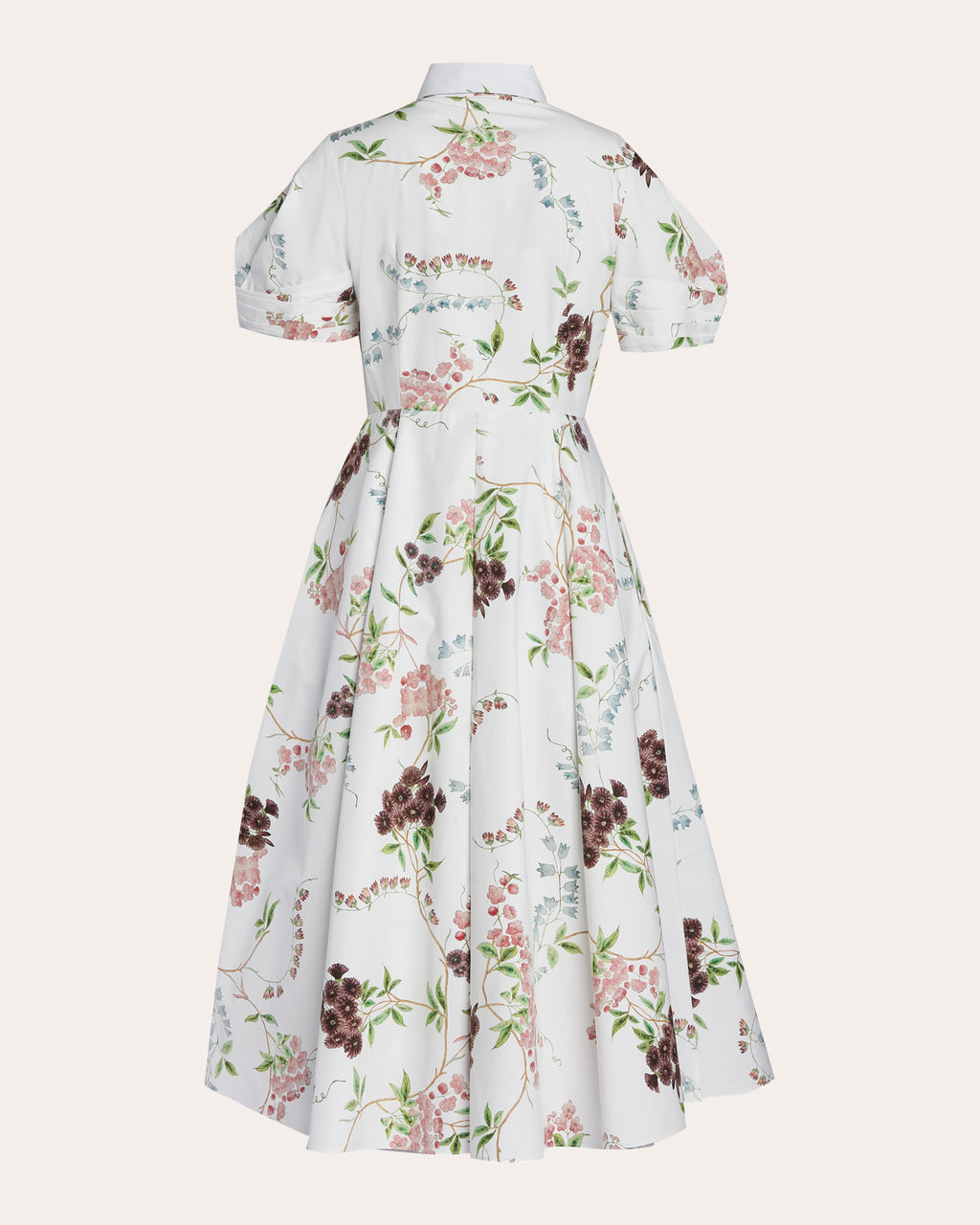 Floral Cotton Midi Shirt Dress