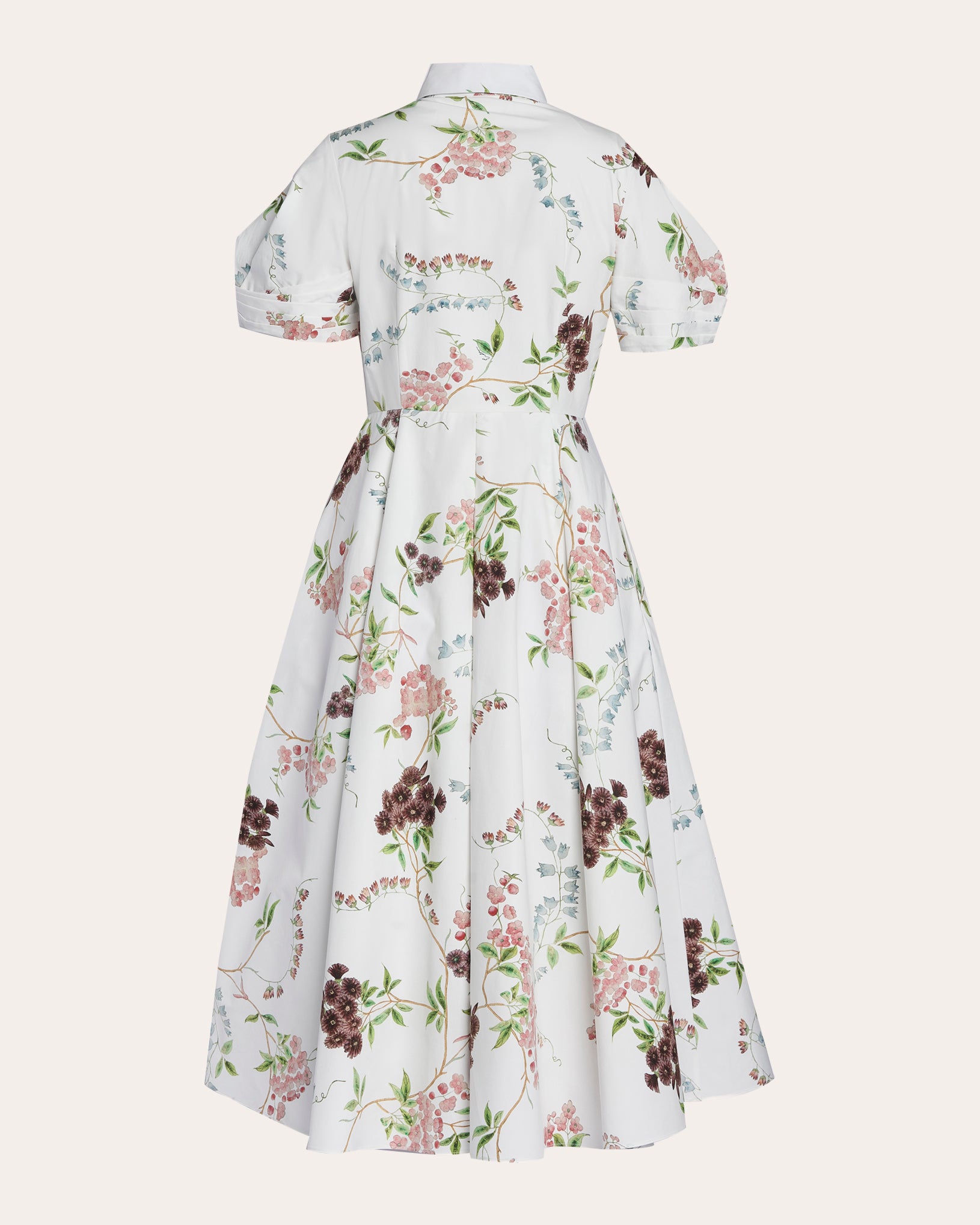 Floral Cotton Midi Shirt Dress