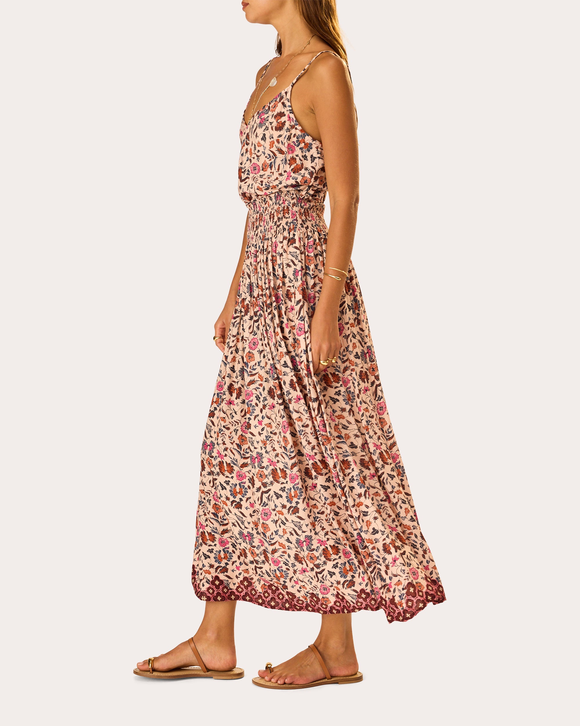 Bella Floral Smocked Maxi Skirt