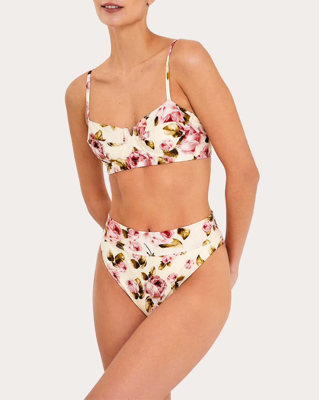 La Rose Short Bustier Bikini Top