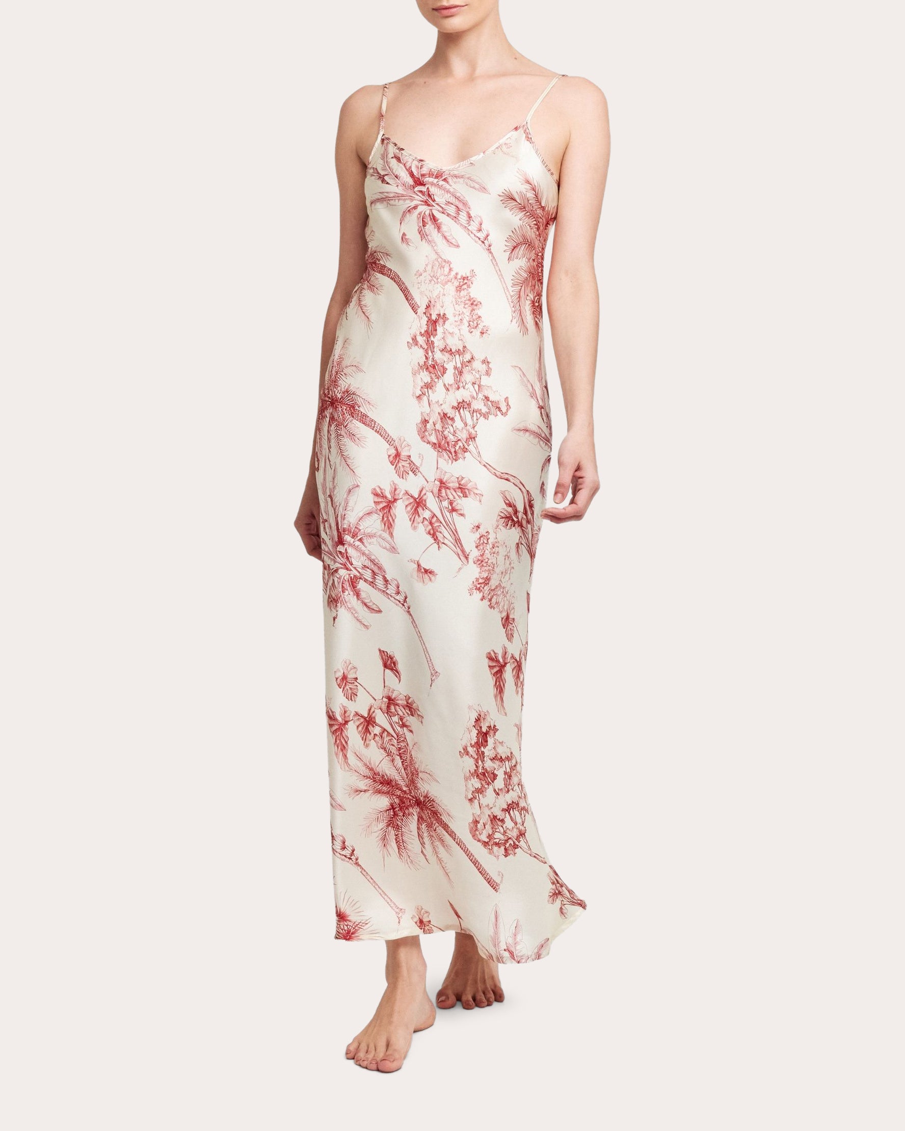 Provence Silk Midi Slip Dress