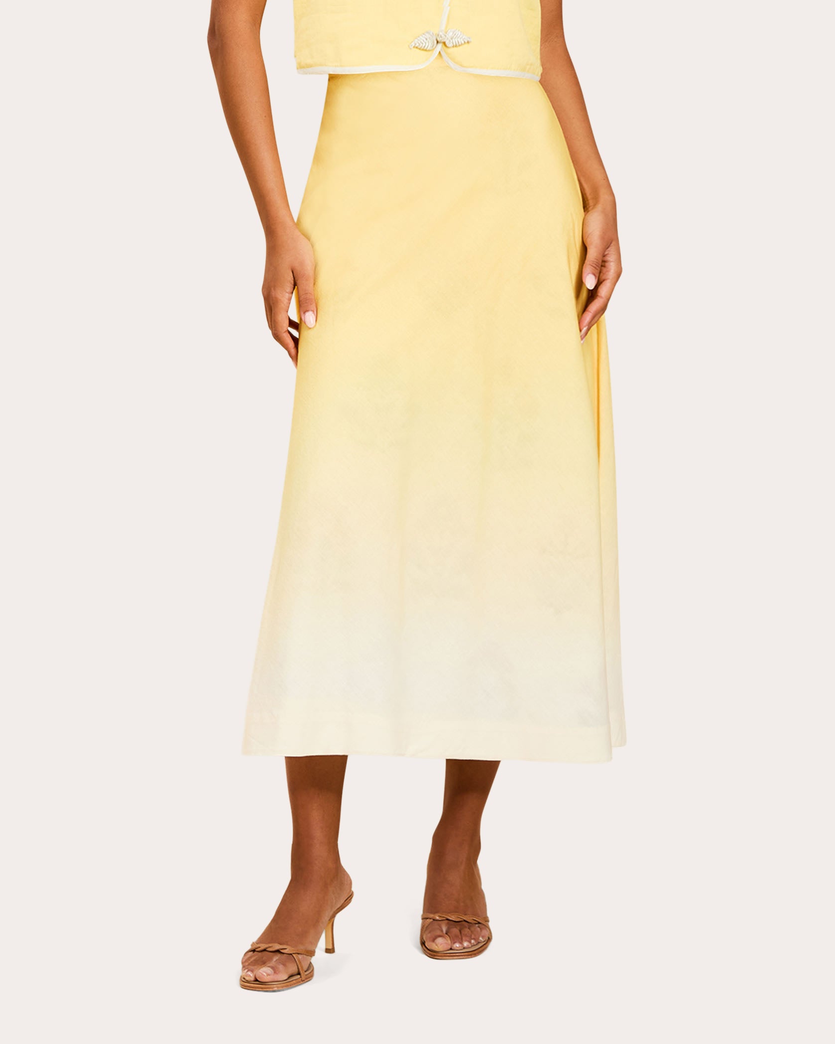 Santiago Reversible Cotton Bias Midi Skirt