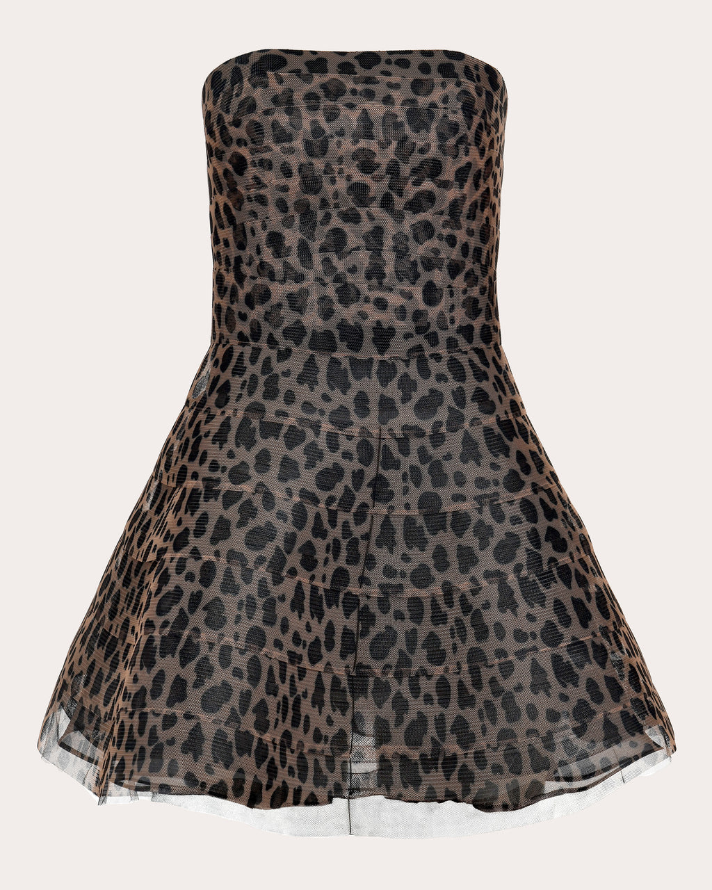 Savannah Leopard Strapless Mini Dress
