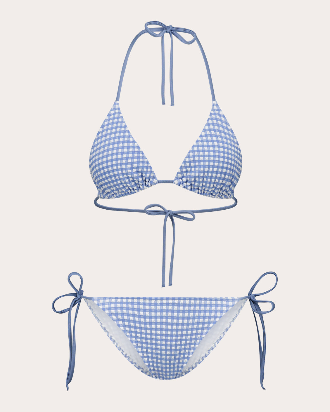 Poppy Gingham String Bikini Bottoms