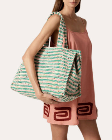 Anika Bouclé Stripe Tote Bag
