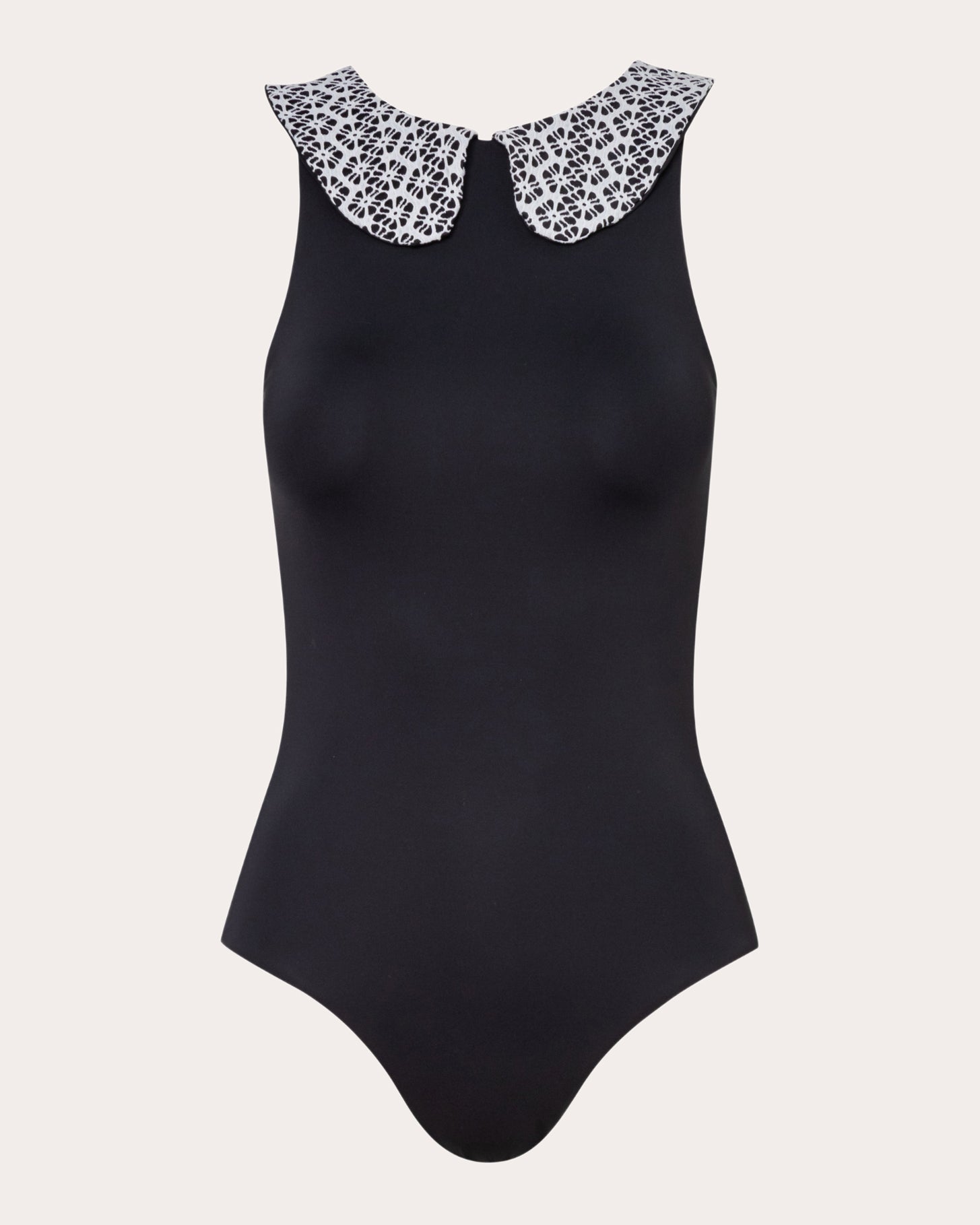 Silvia Floral Mesh Collared One-Piece