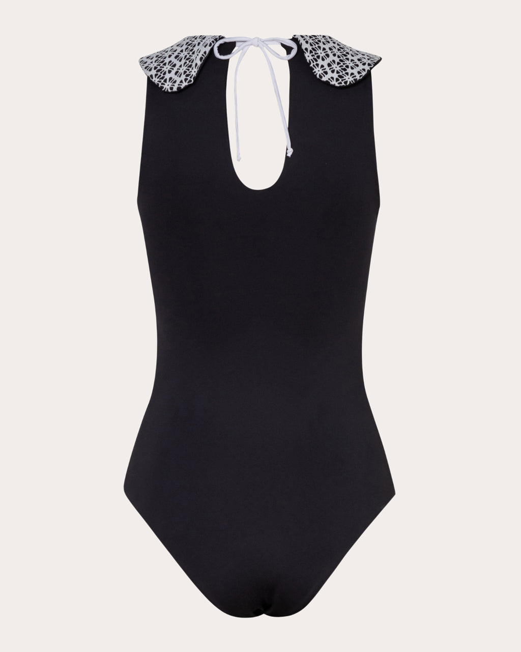 Silvia Floral Mesh Collared One-Piece