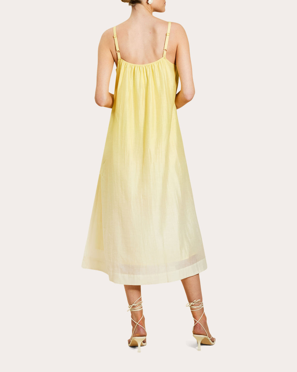 Solenn Ombré Organza Appliqué Midi Dress