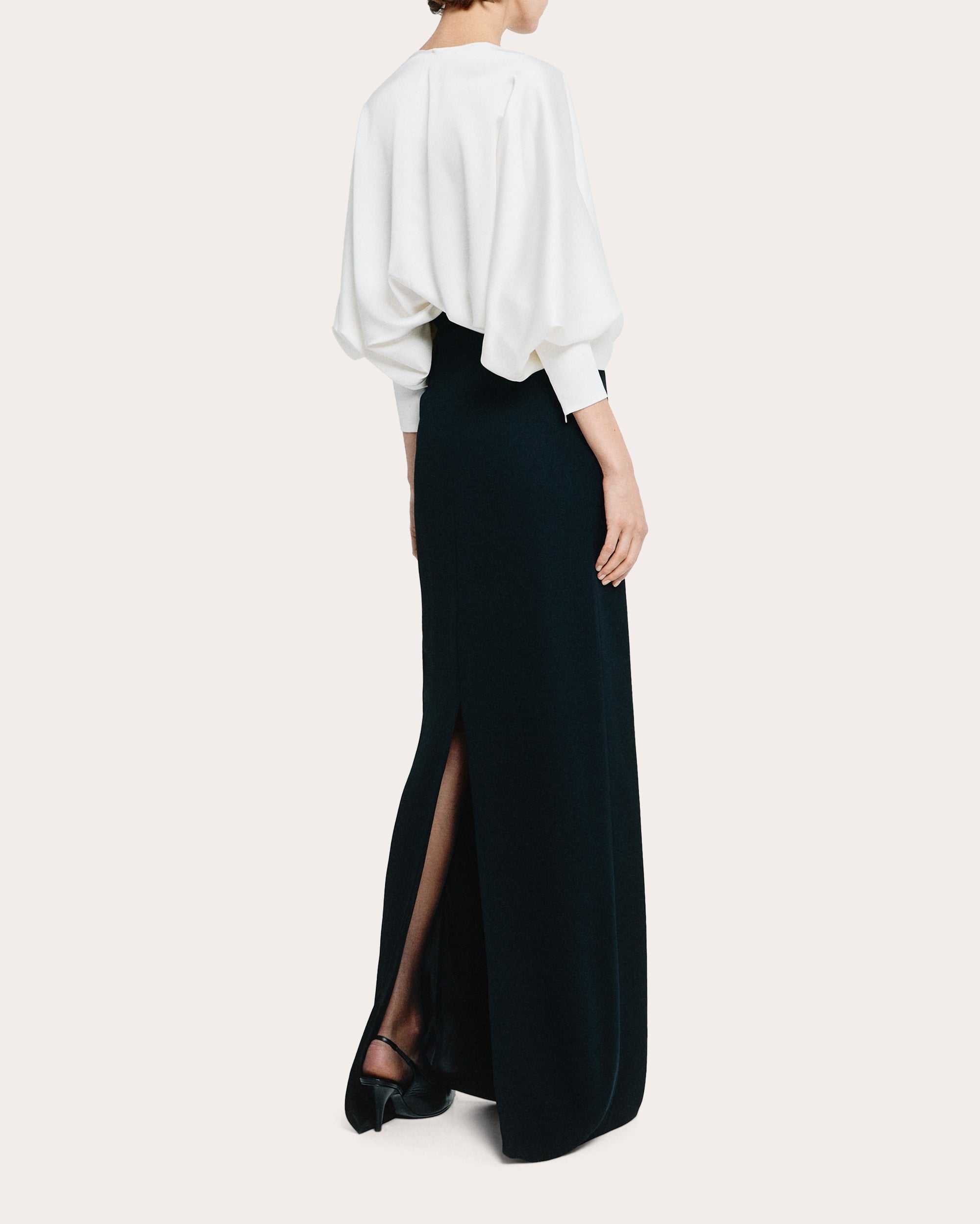 Crepe High-Rise Maxi Skirt