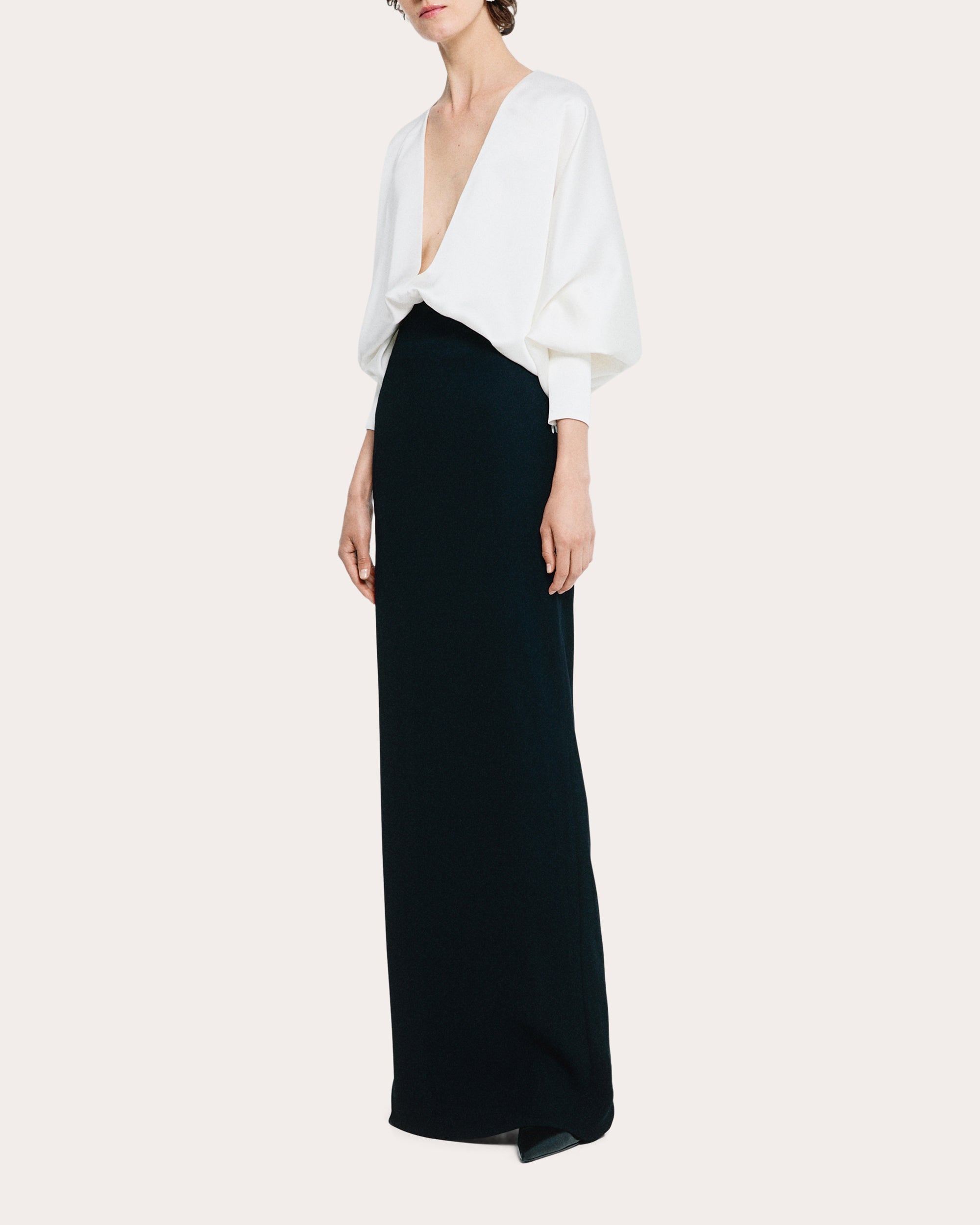 Crepe High-Rise Maxi Skirt