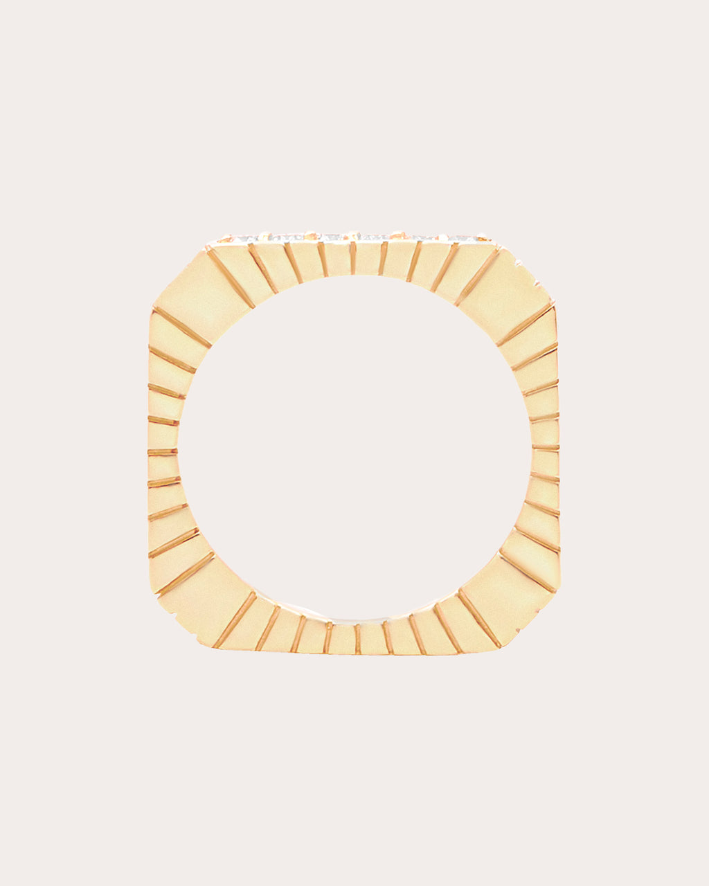 Diamond & 14k Gold Spark Etched Stackable Ring