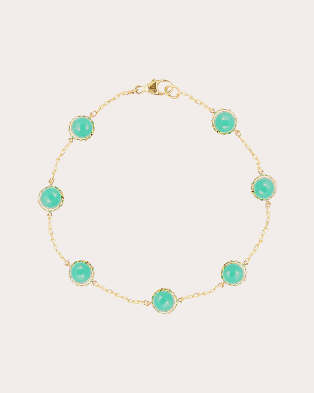 Chrysoprase & Tsavorite Found Station Bracelet