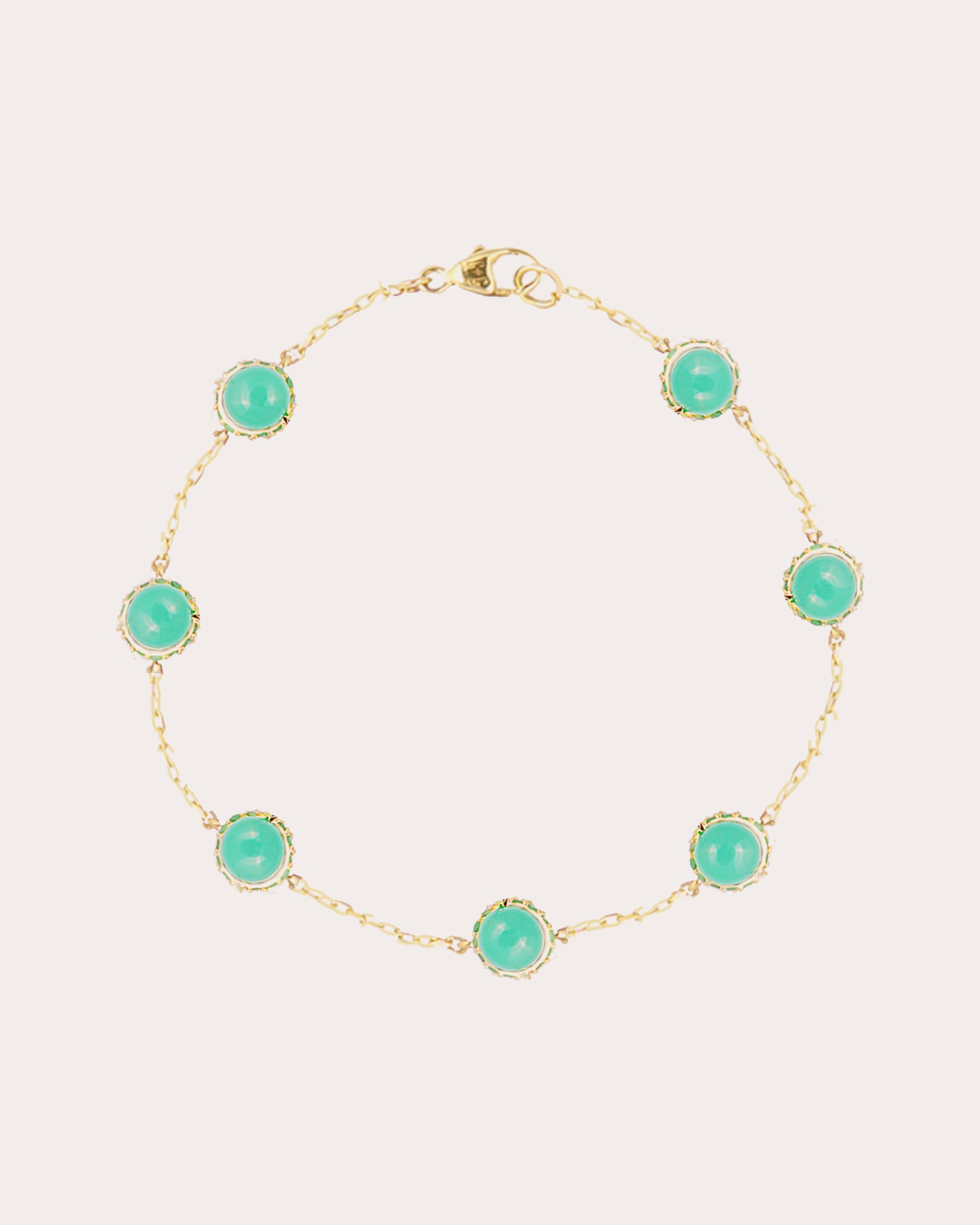 Chrysoprase & Tsavorite Found Station Bracelet