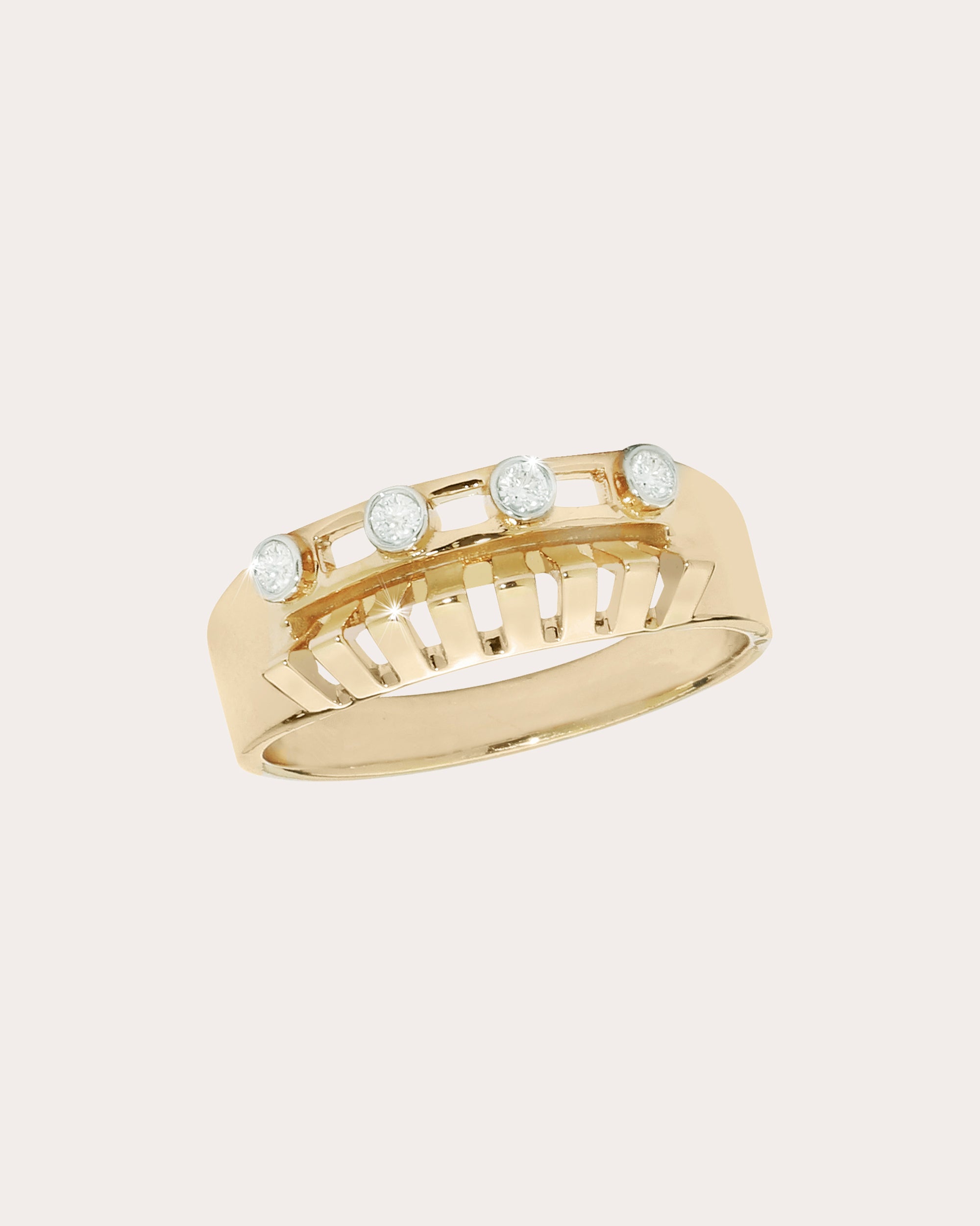 Diamond Mini Tricone Axis Ring