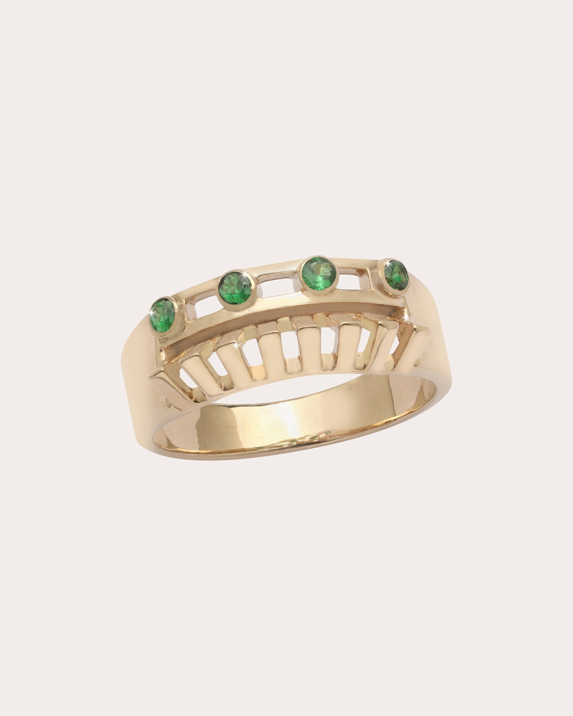 Tsavorite Mini Tricone Axis Ring