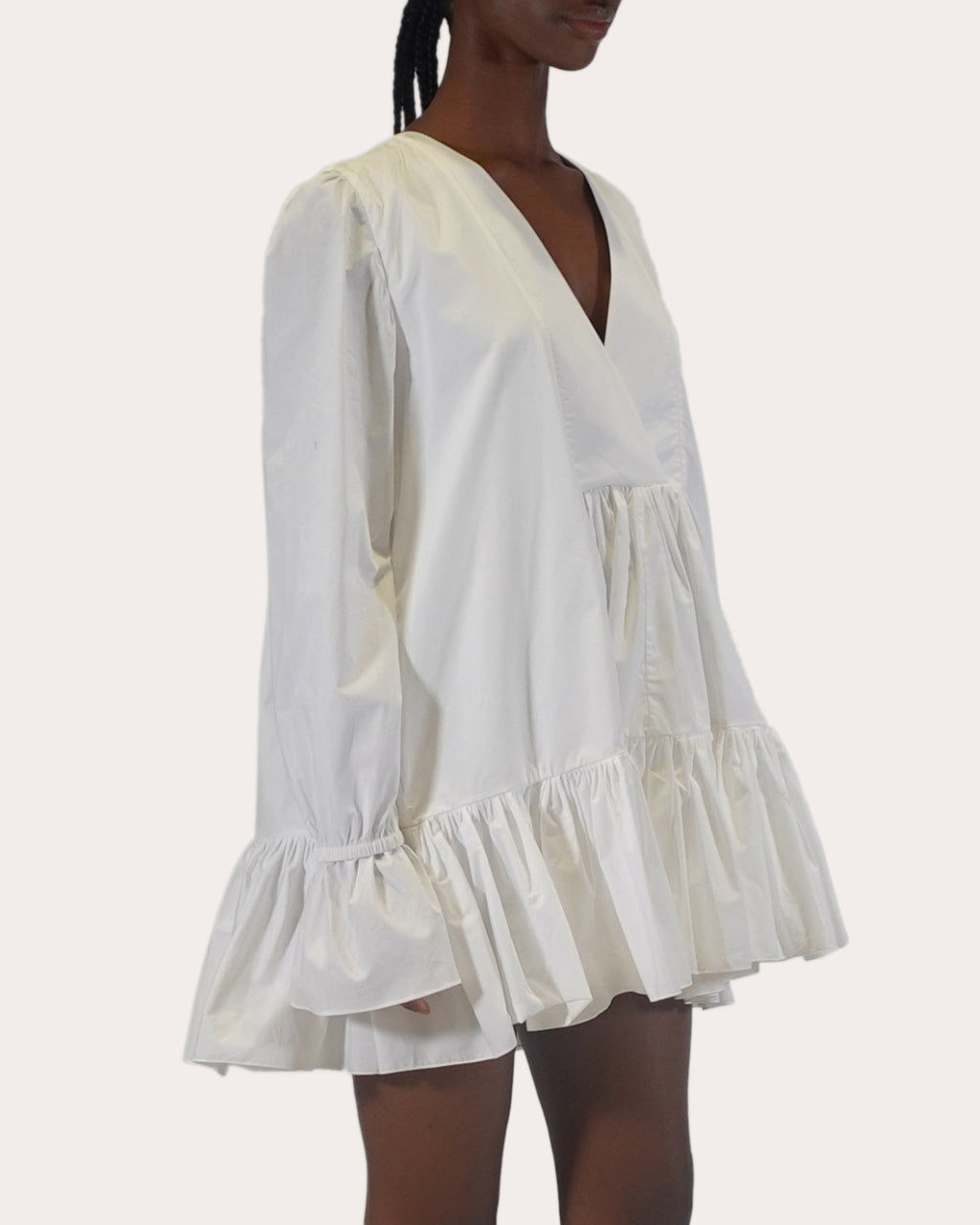 Thistle Cotton Poplin Ruffle Mini Dress